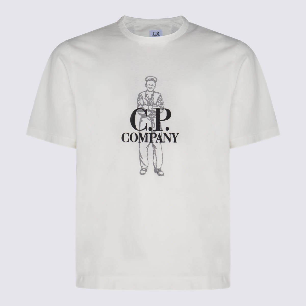 C. P. Company White Cotton T-shirt