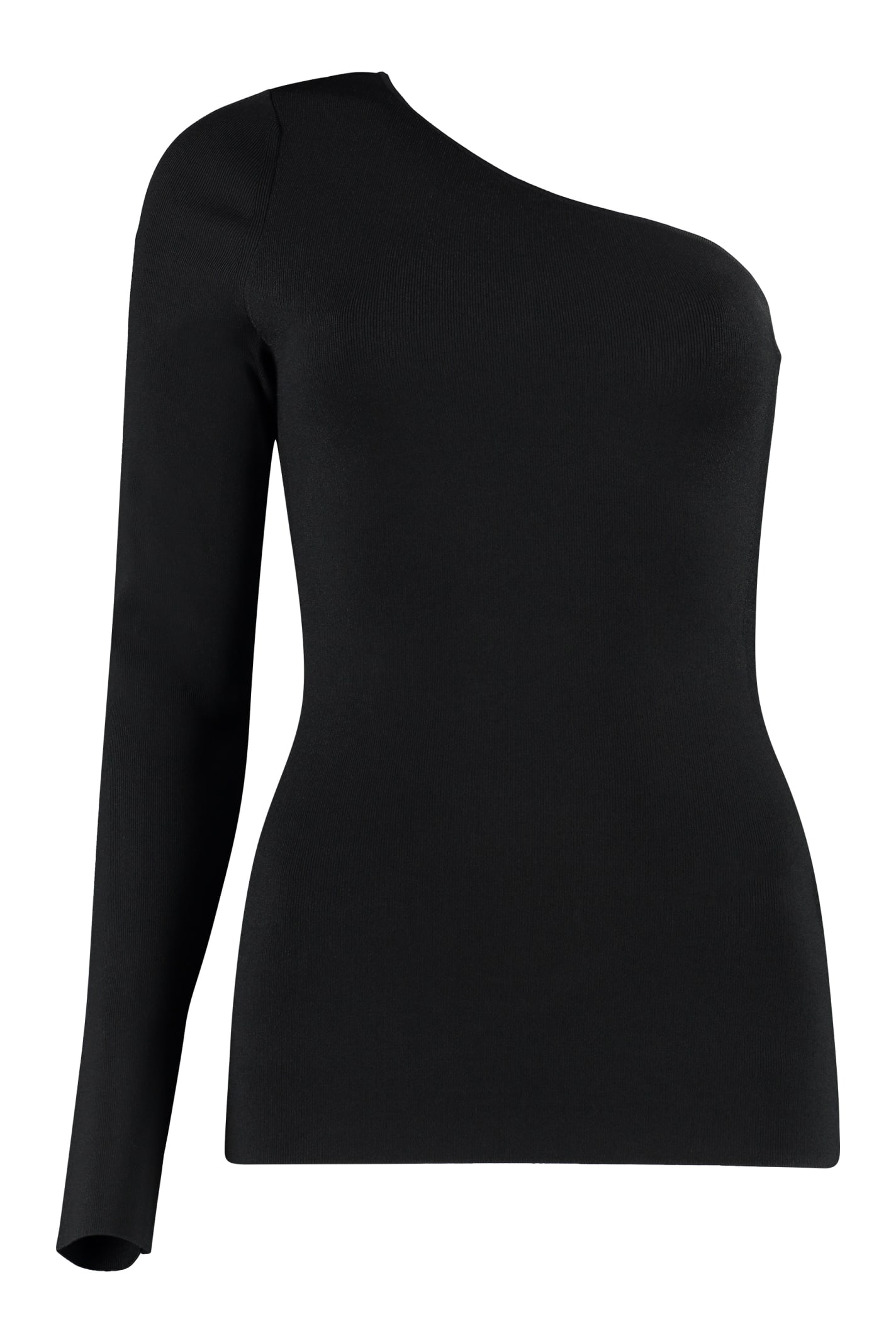 Shop Victoria Beckham One-shoulder Top In Black