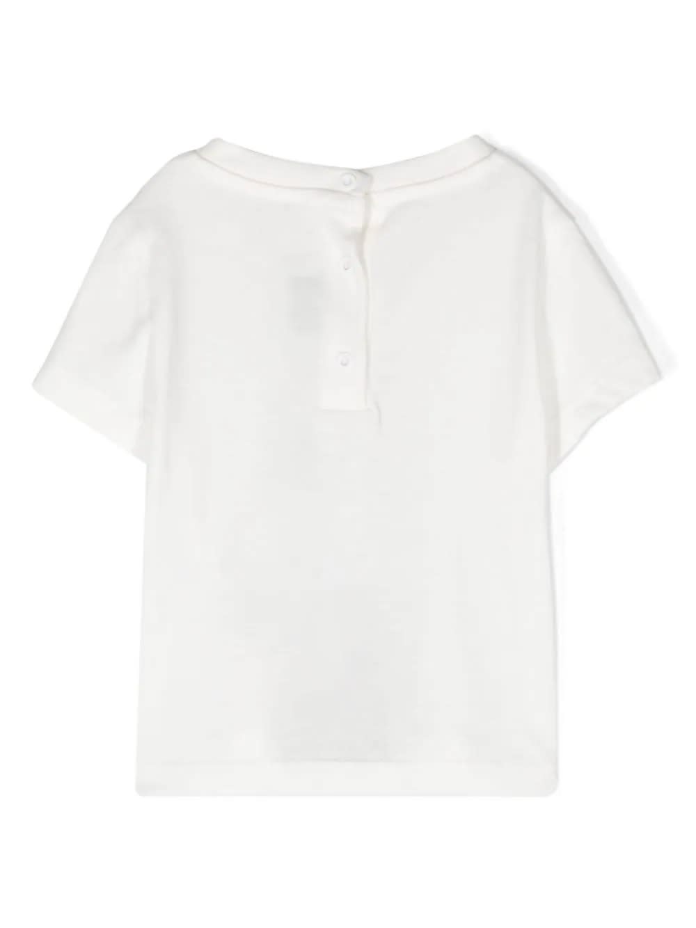 Shop Etro White T-shirt With Pegasus Motif In Tone
