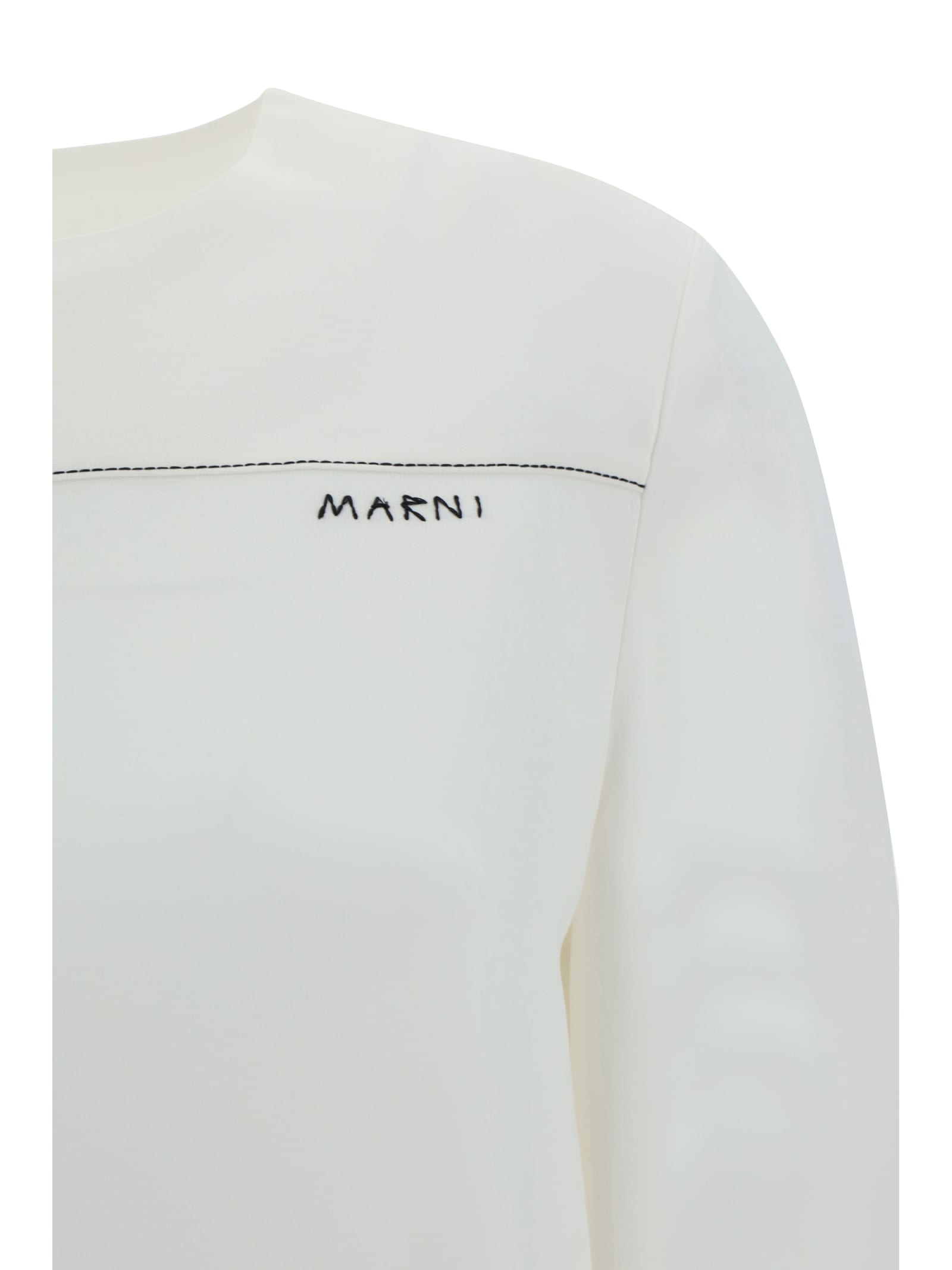 Shop Marni Long-sleeve Top In 00w01