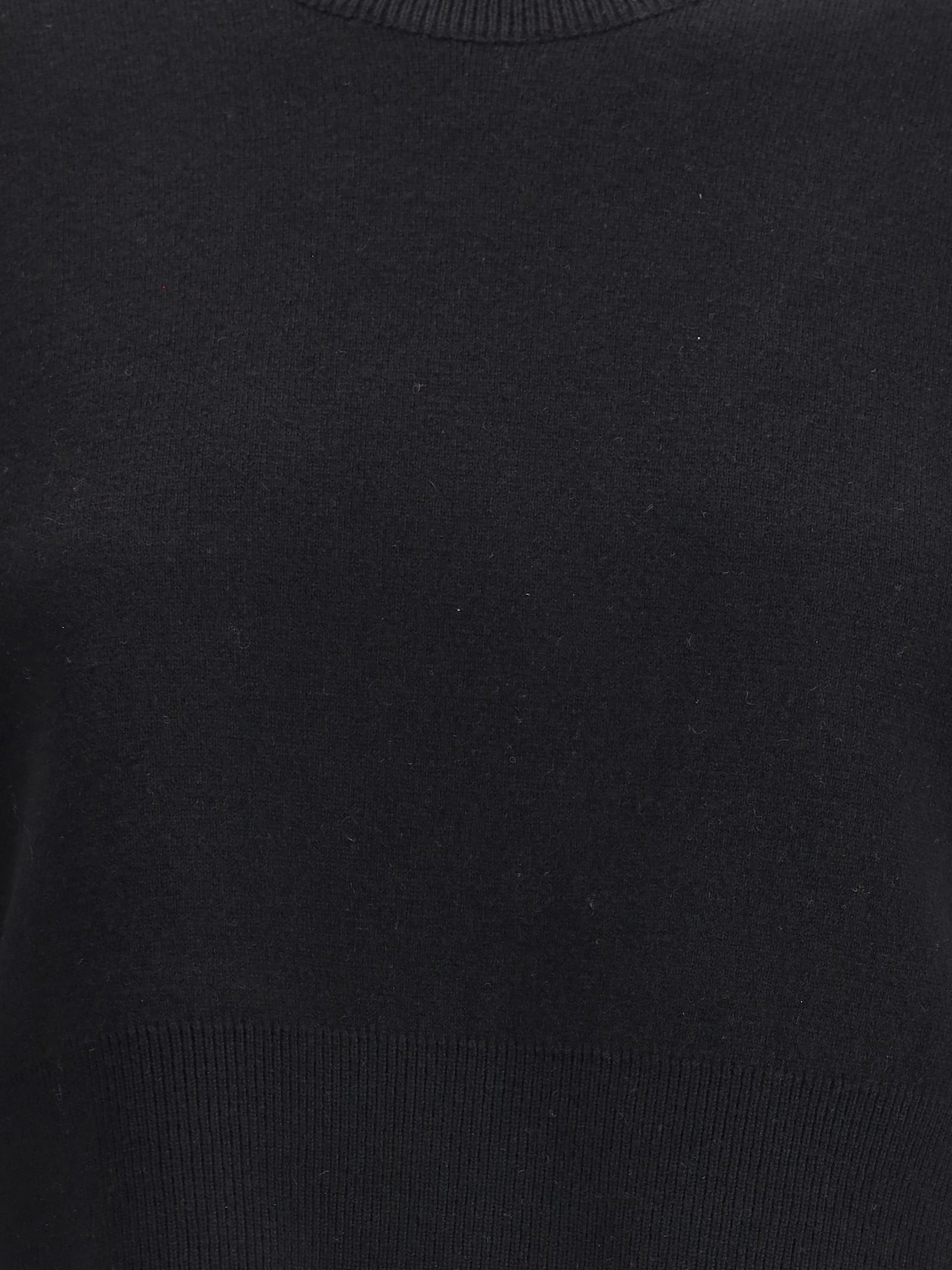 Tom Ford Sculptural Double Face Virgin Wool Blend Crop Sweater In Black