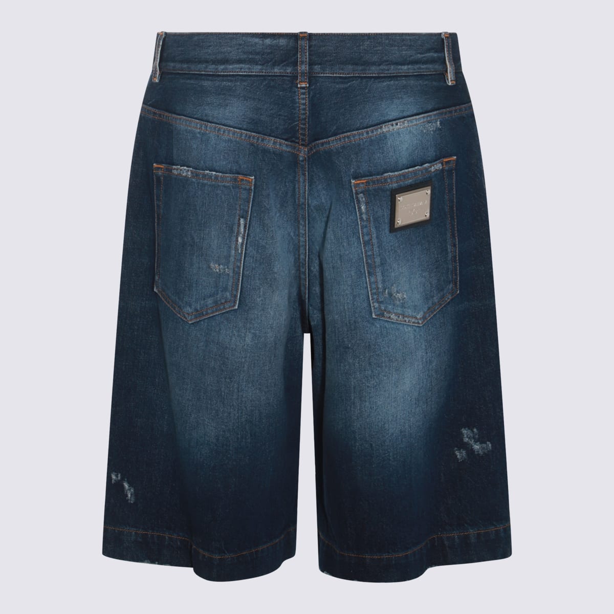 Shop Dolce & Gabbana Blue Cotton Pants In Denim