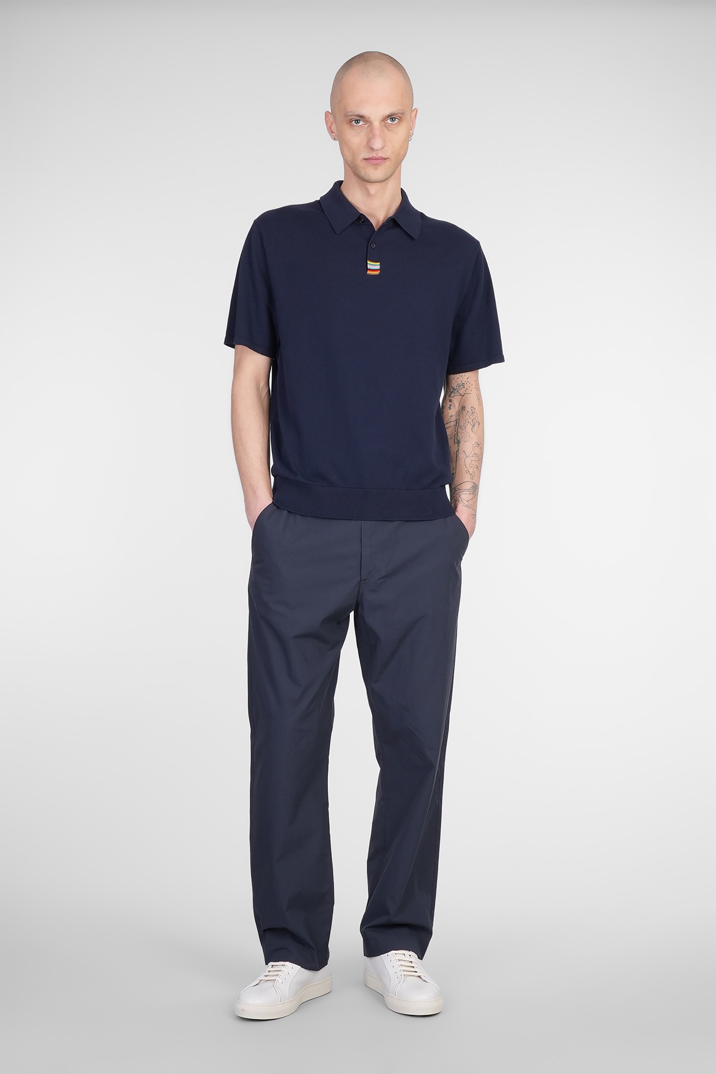 Paul Smith Polo In Blue Cotton In Blue