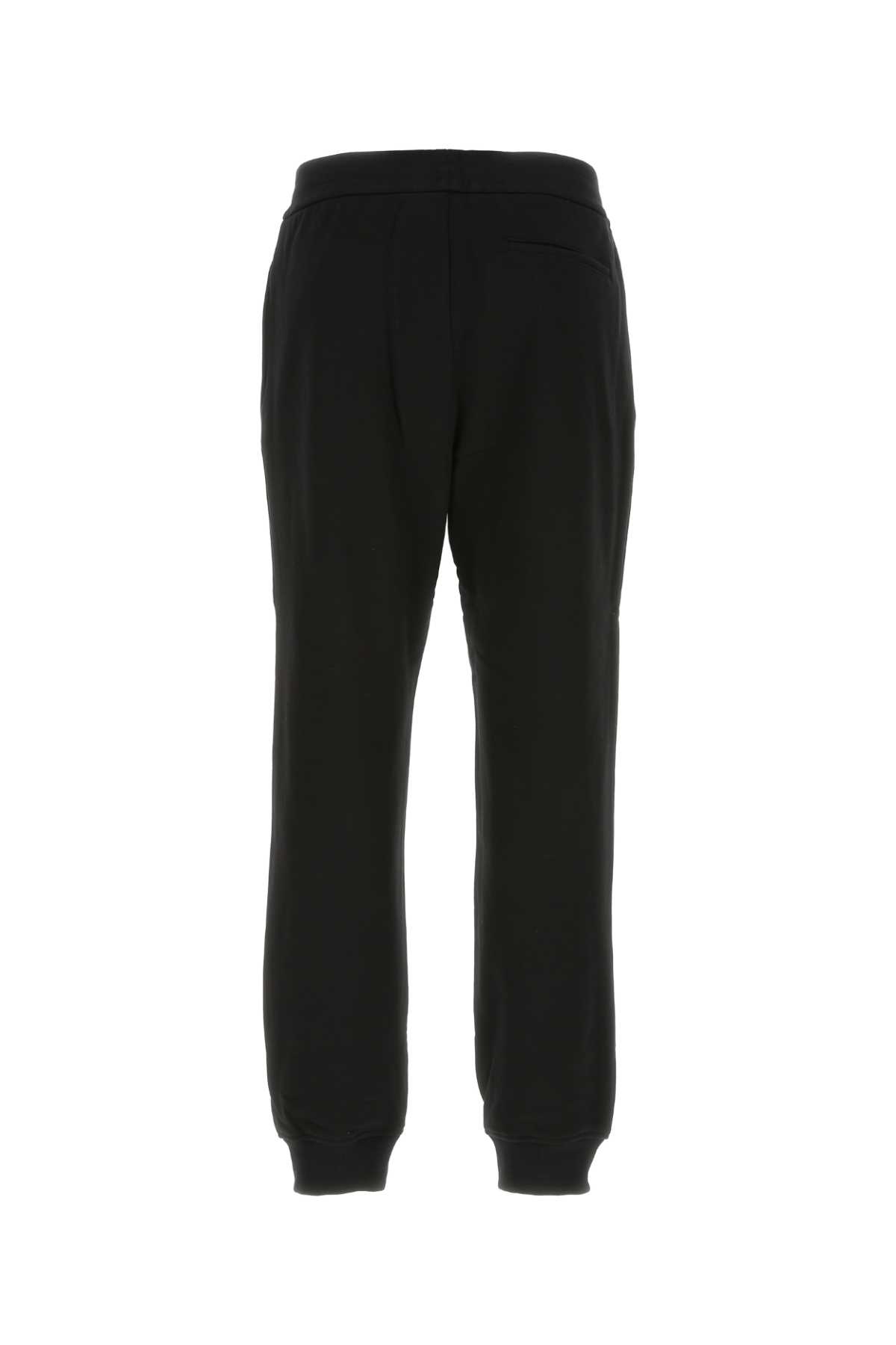 Versace Black Cotton Joggers In 1b000