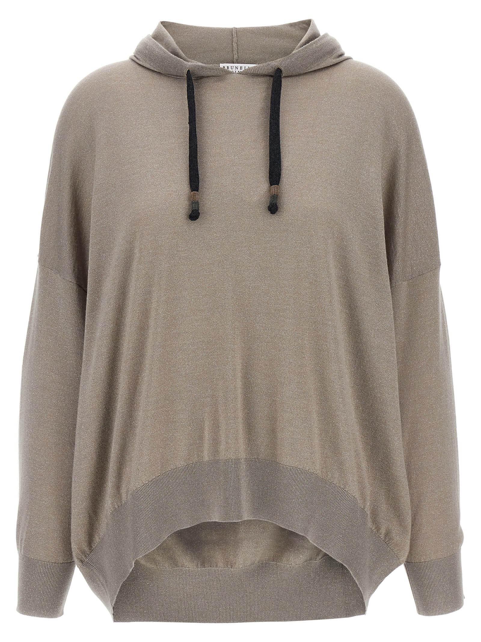 Brunello Cucinelli Women Sparkling Cashmere And Silk Sweatshirt In Gray