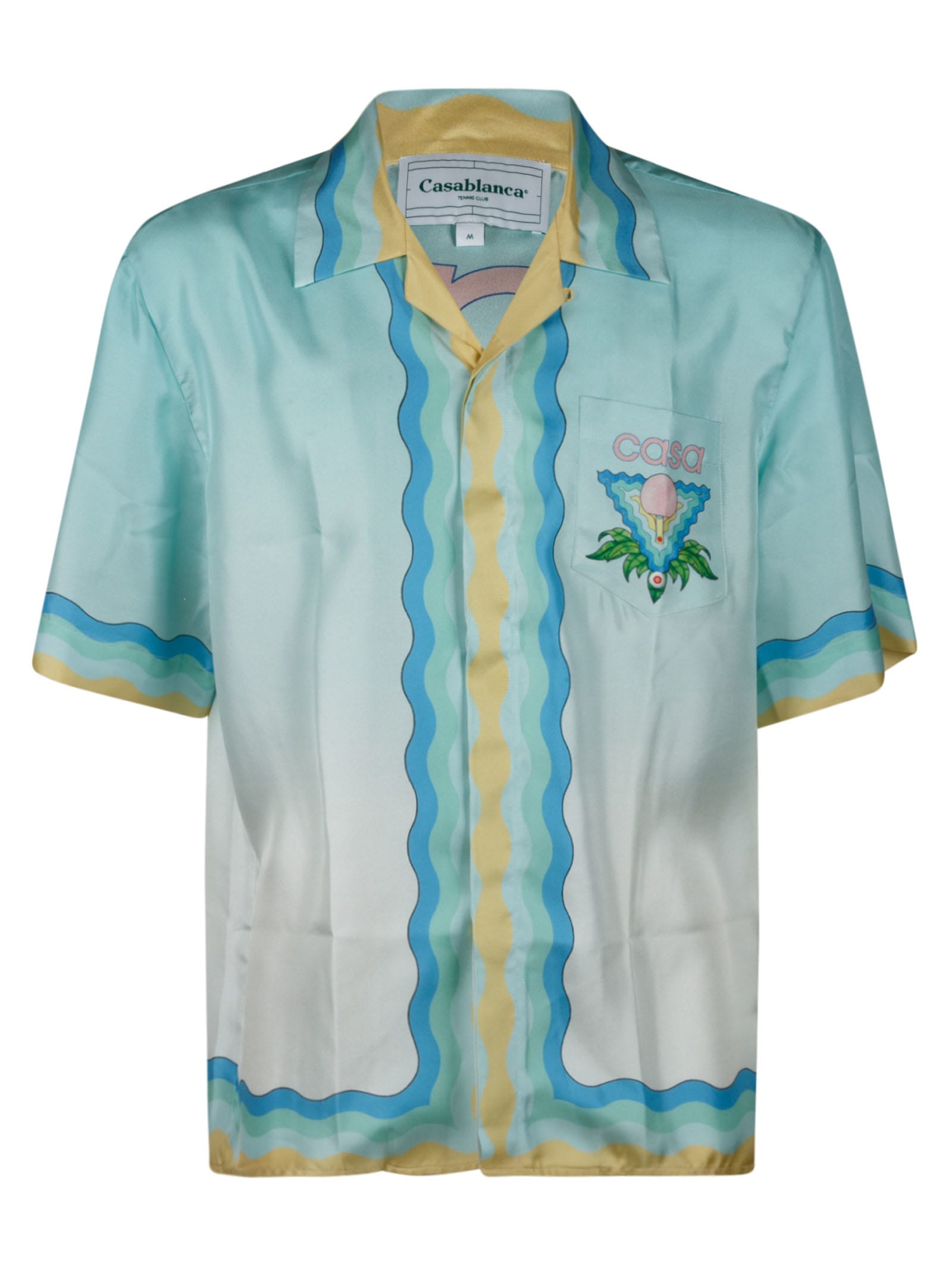 Salvatore Ferragamo Cuban Collar Short Sleeve Shirt