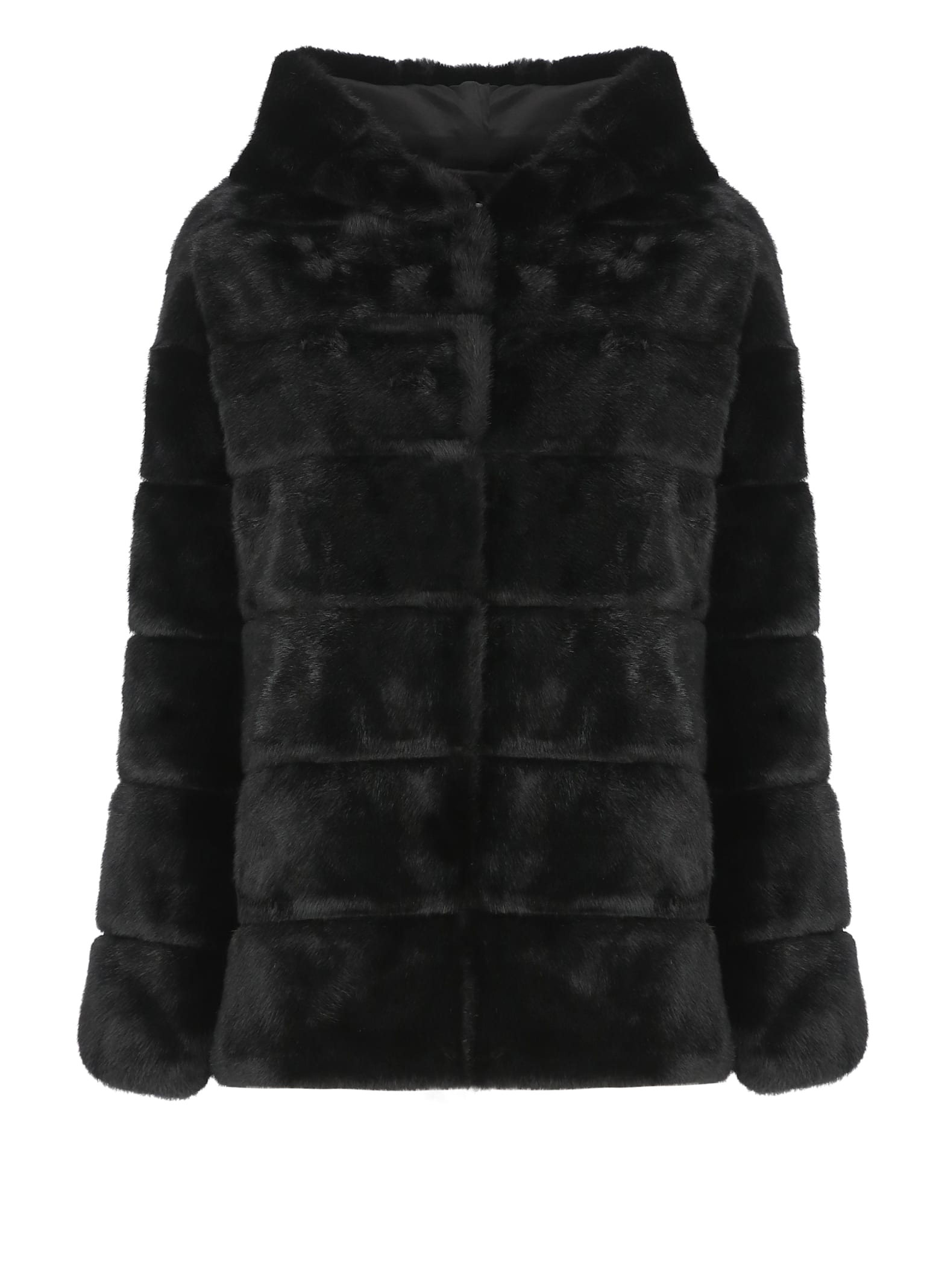 Betta Corradi Synthetic Fur Jacket In Black