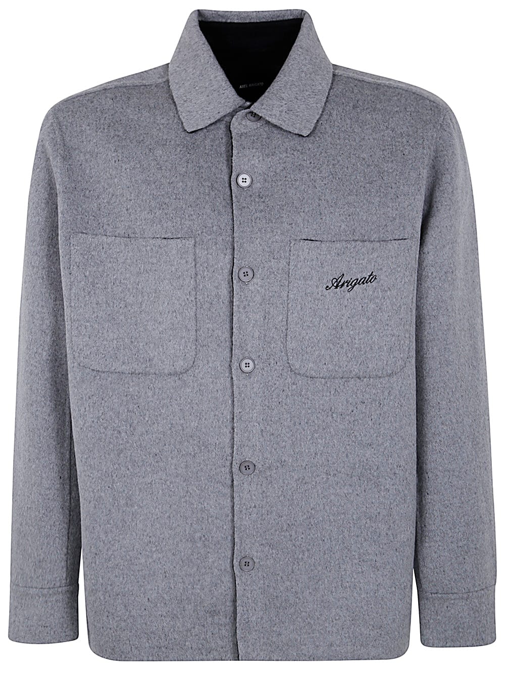 Shop Axel Arigato Index Overshirt In Grey