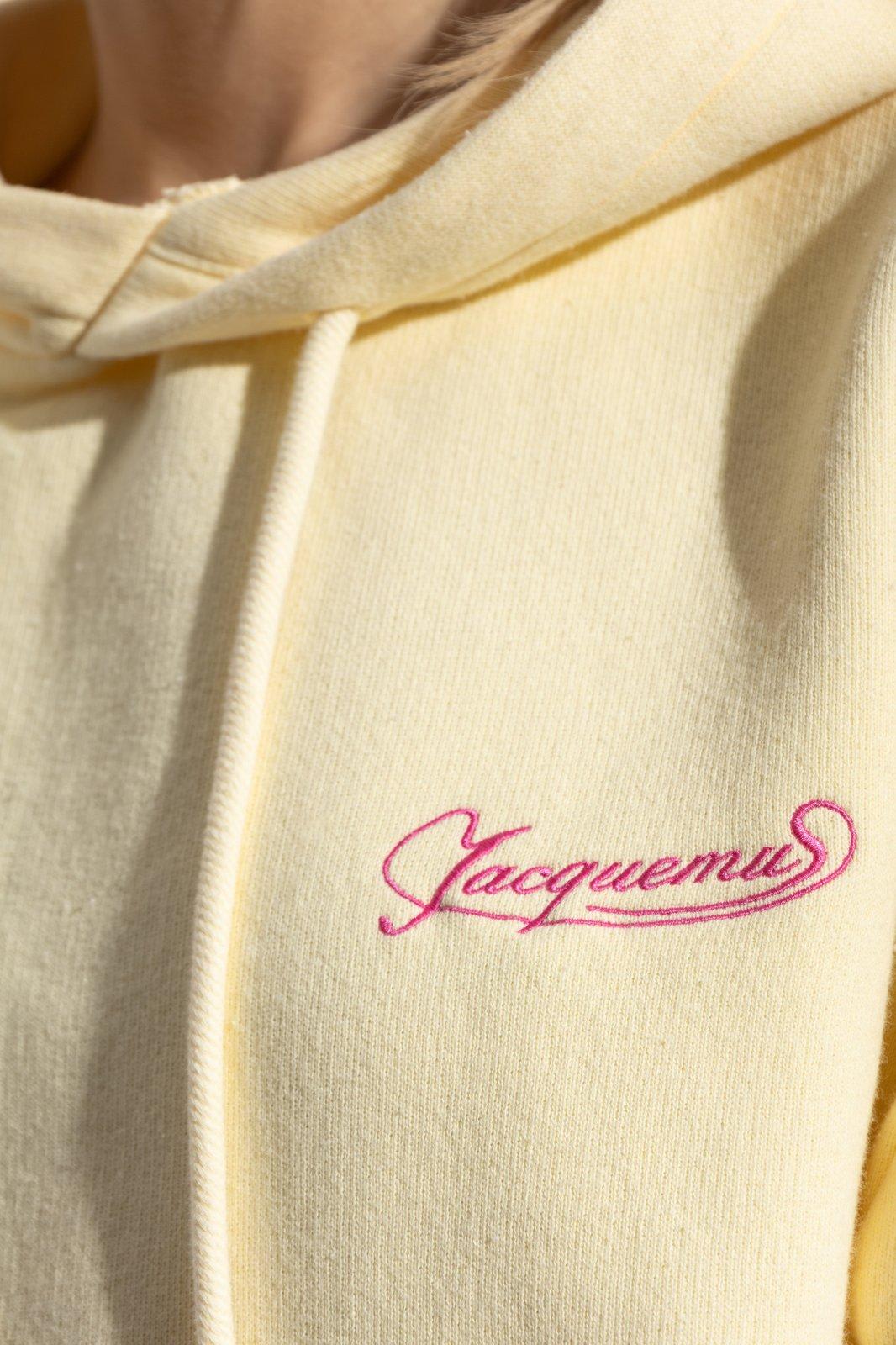 Jacquemus Logo-embroidered Hoodie In Uni Club Beige