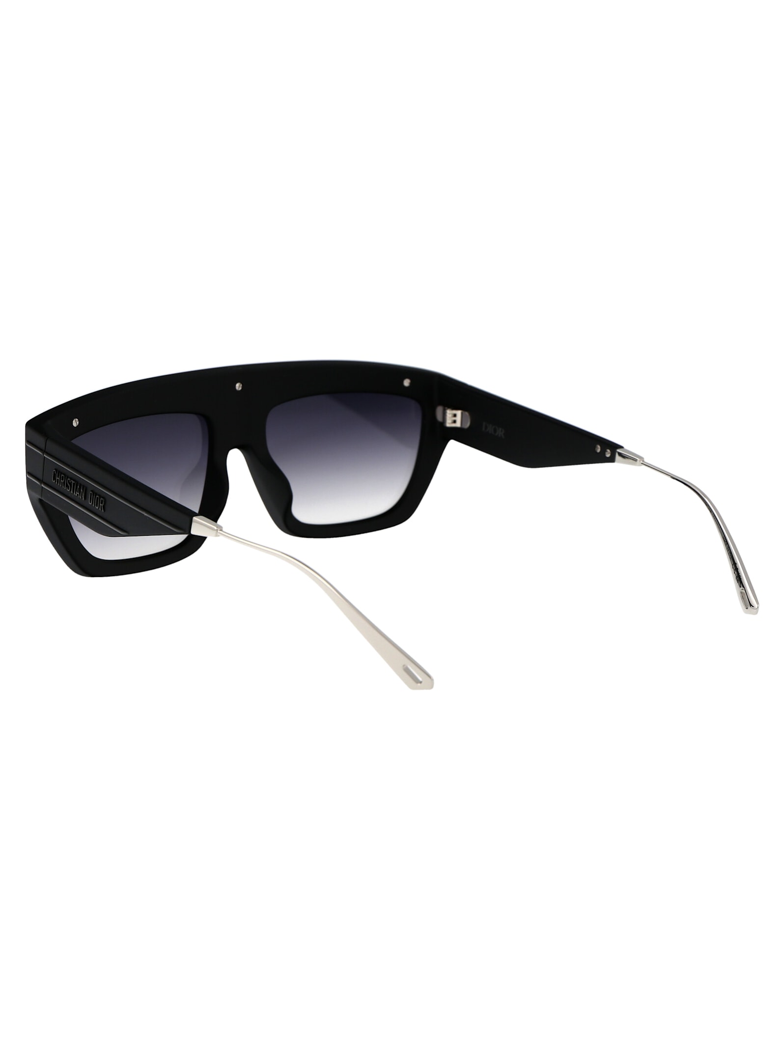 Shop Dior Club M7u Sunglasses In 11a6 Matte Black / Smoke Mirror