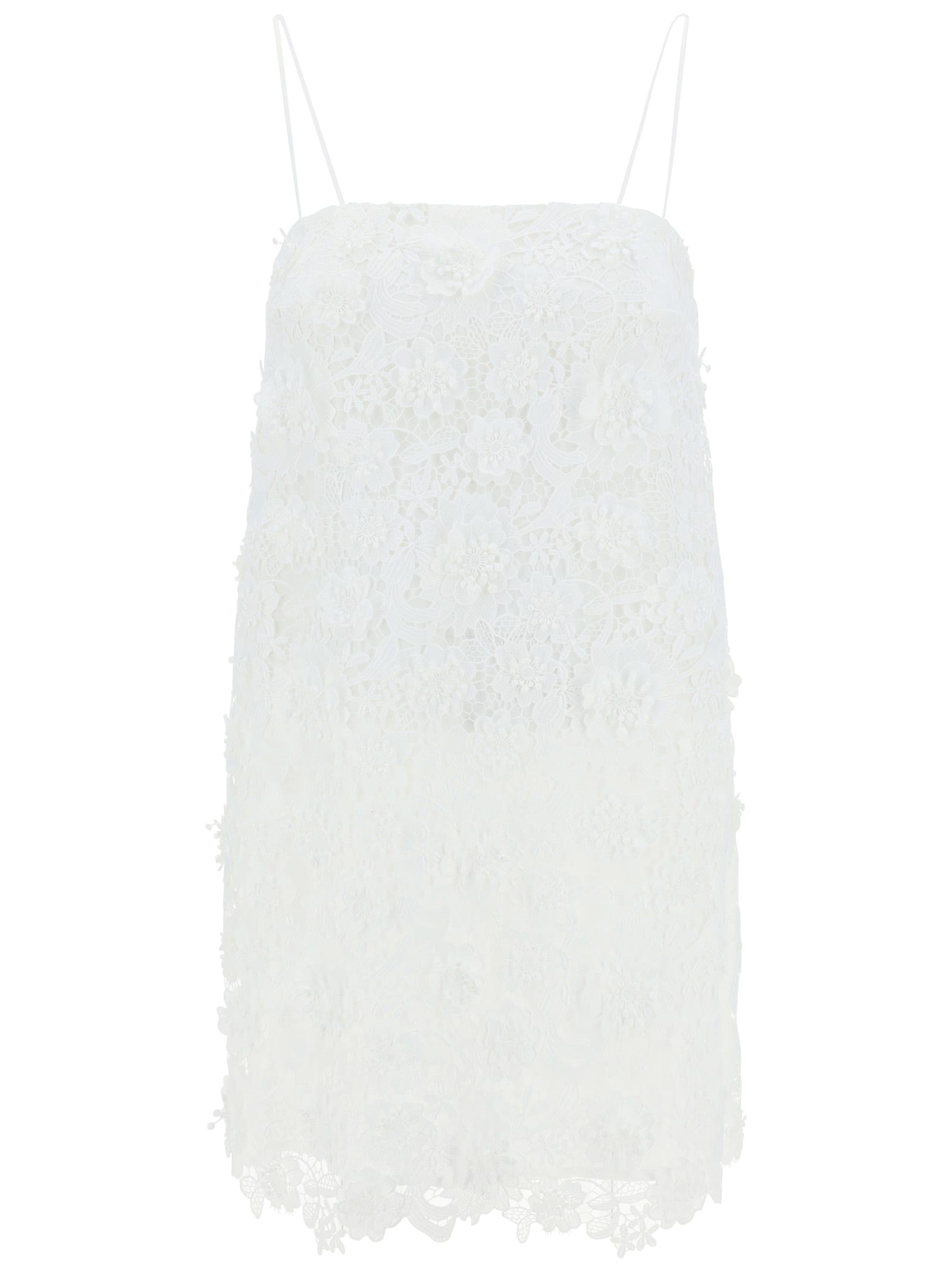 ZIMMERMANN RAIE LACE FLOWER MINI DRESS