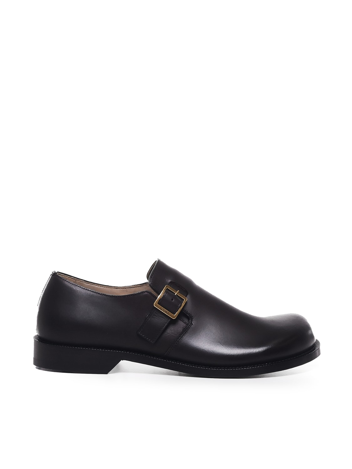 Shop Loewe Campo Buckle Derby In Calfskin In Black