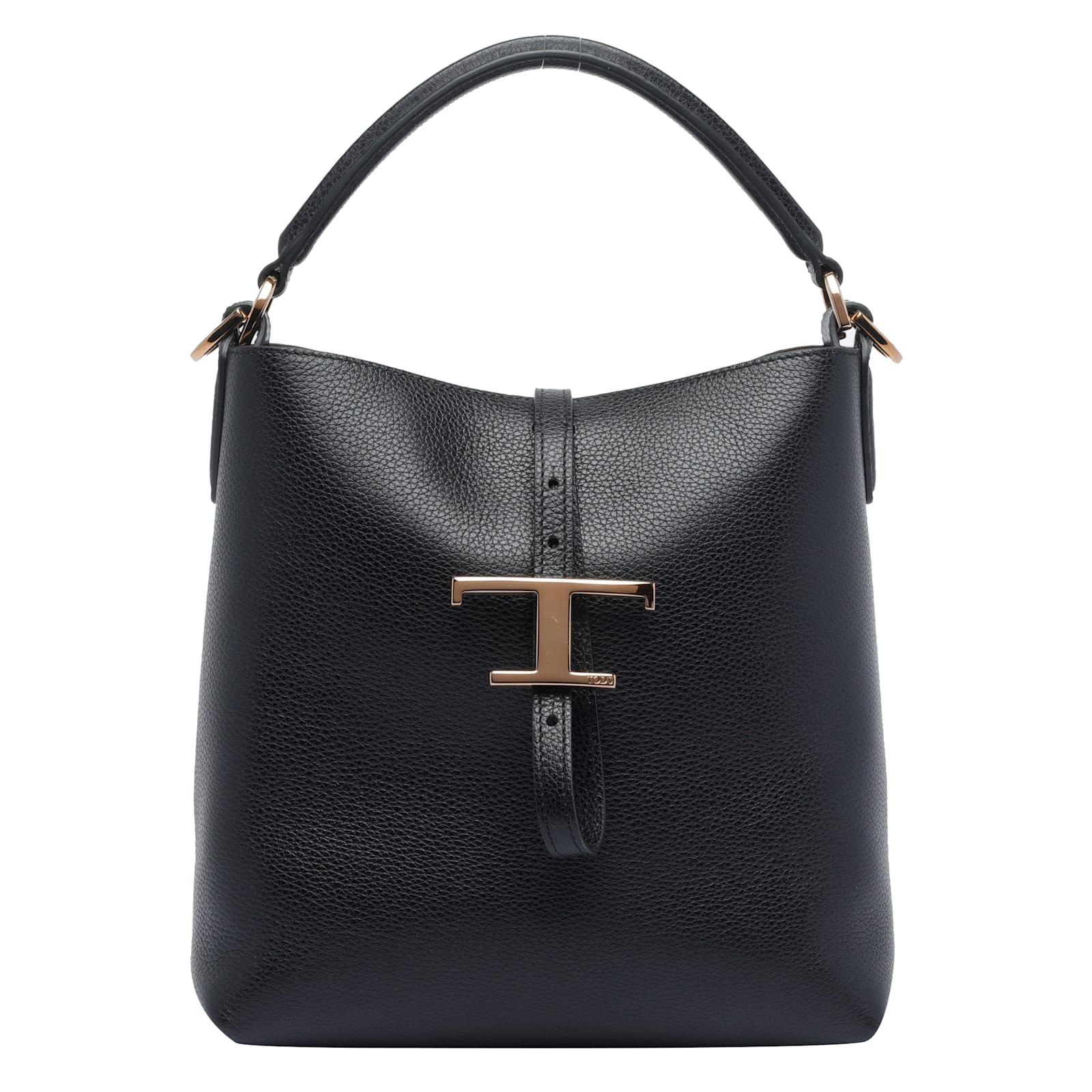 Tod's T-timeless Mini Leather Bucket In Black