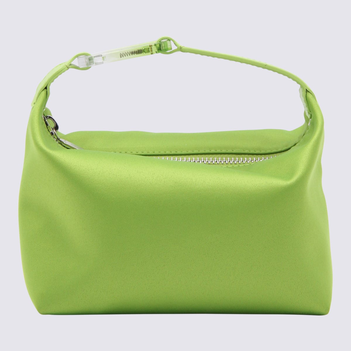 Shop Eéra Green Canvas Moon Handle Bag