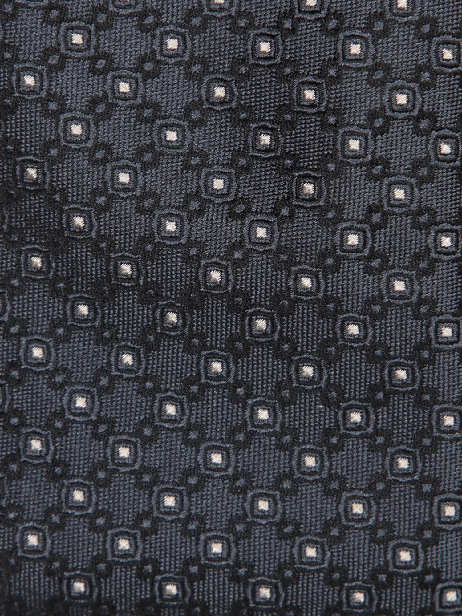 Brunello Cucinelli Geometric White/blue Tie In Gray