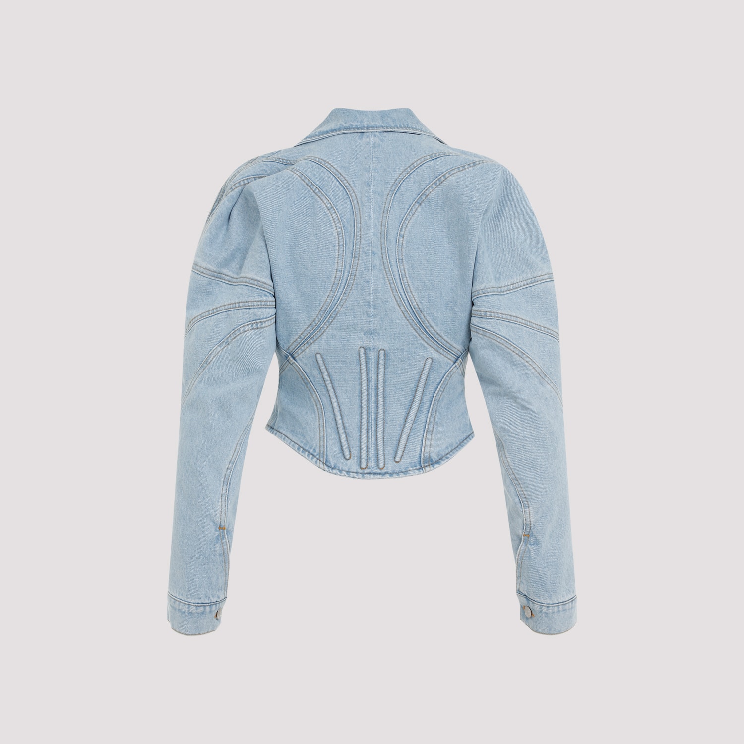 Shop Mugler Jacket In Light Blue