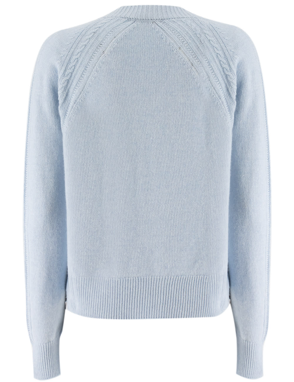 Shop Ermanno Scervino Cardigan In Blue Fog/celeste