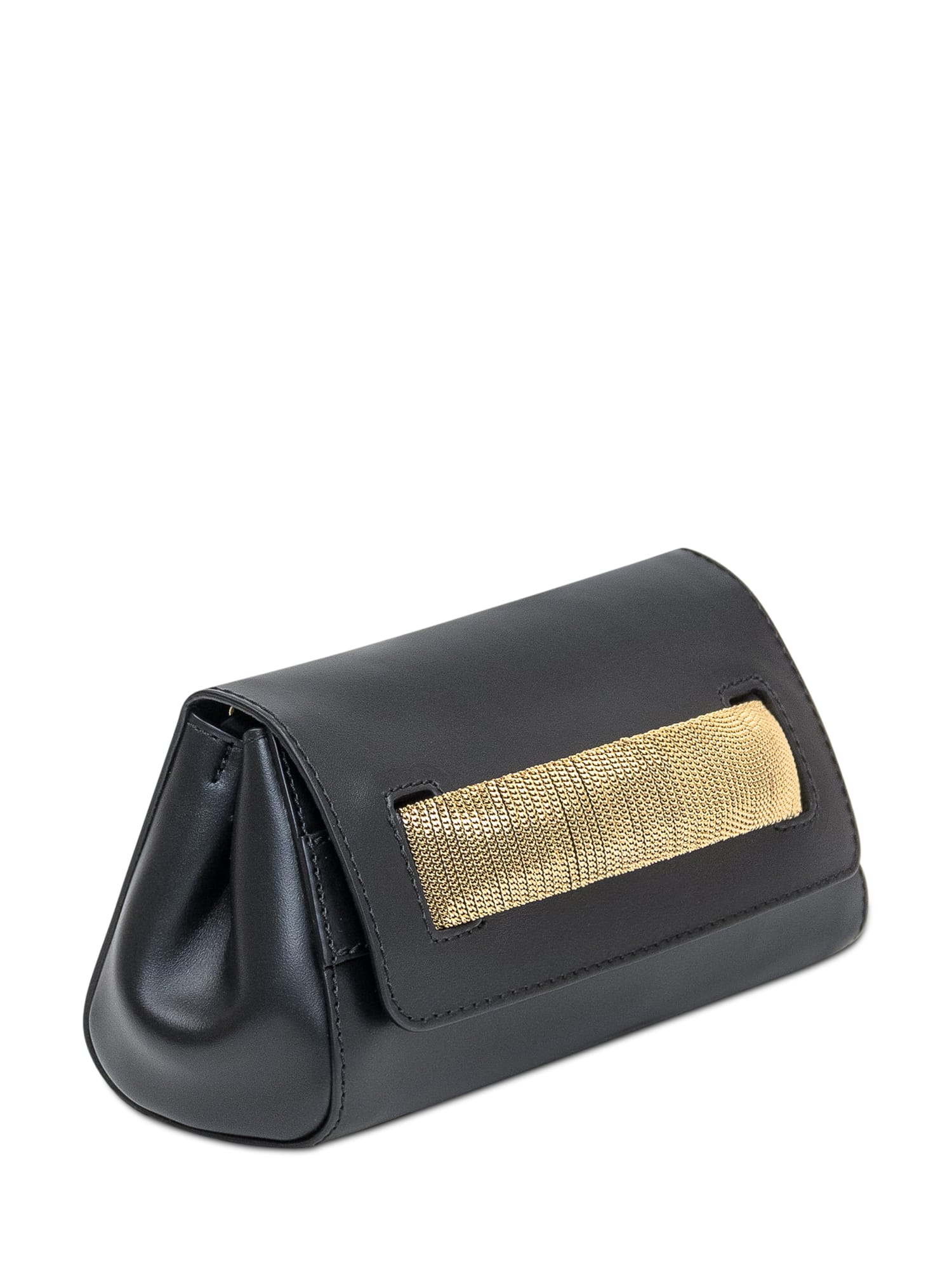 Shop Orciani Gossip Nappa Xs Clutch Bag In Oro