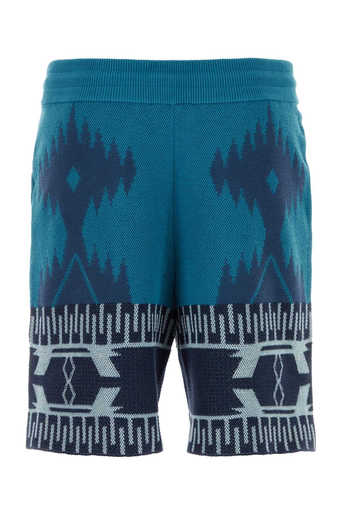 Shop Alanui Embroidered Cotton Bermuda Shorts In 4448