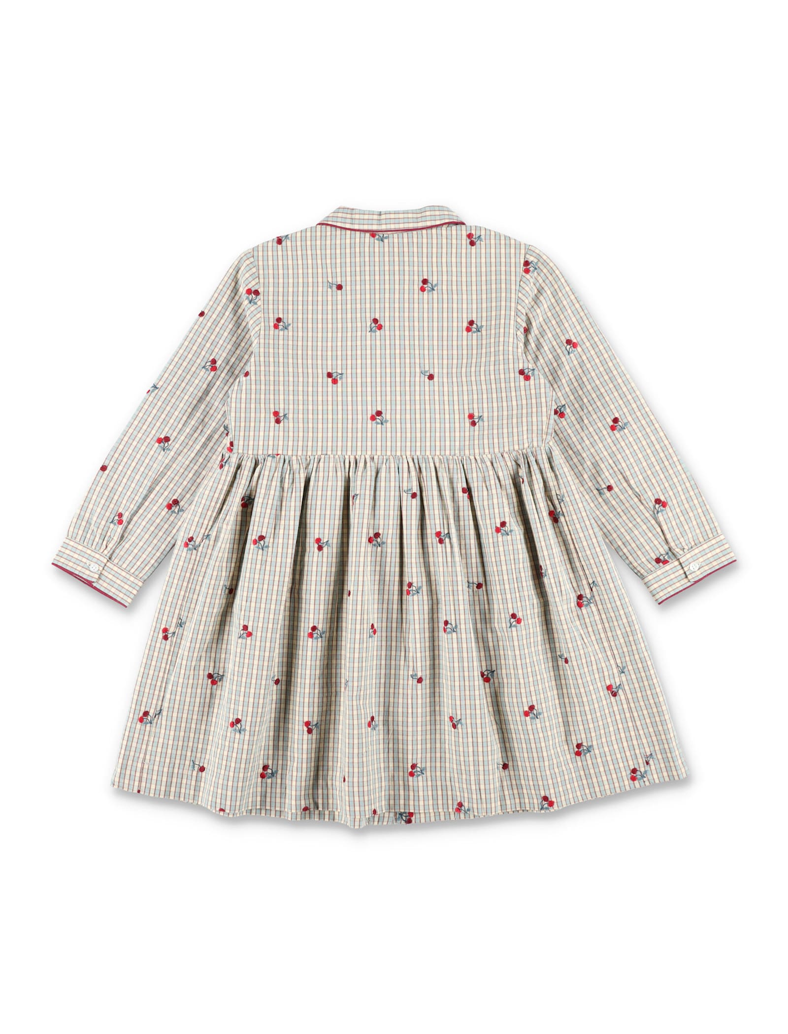 Bonpoint Janessa Girls Dress With Cherry Embroidery In Multi