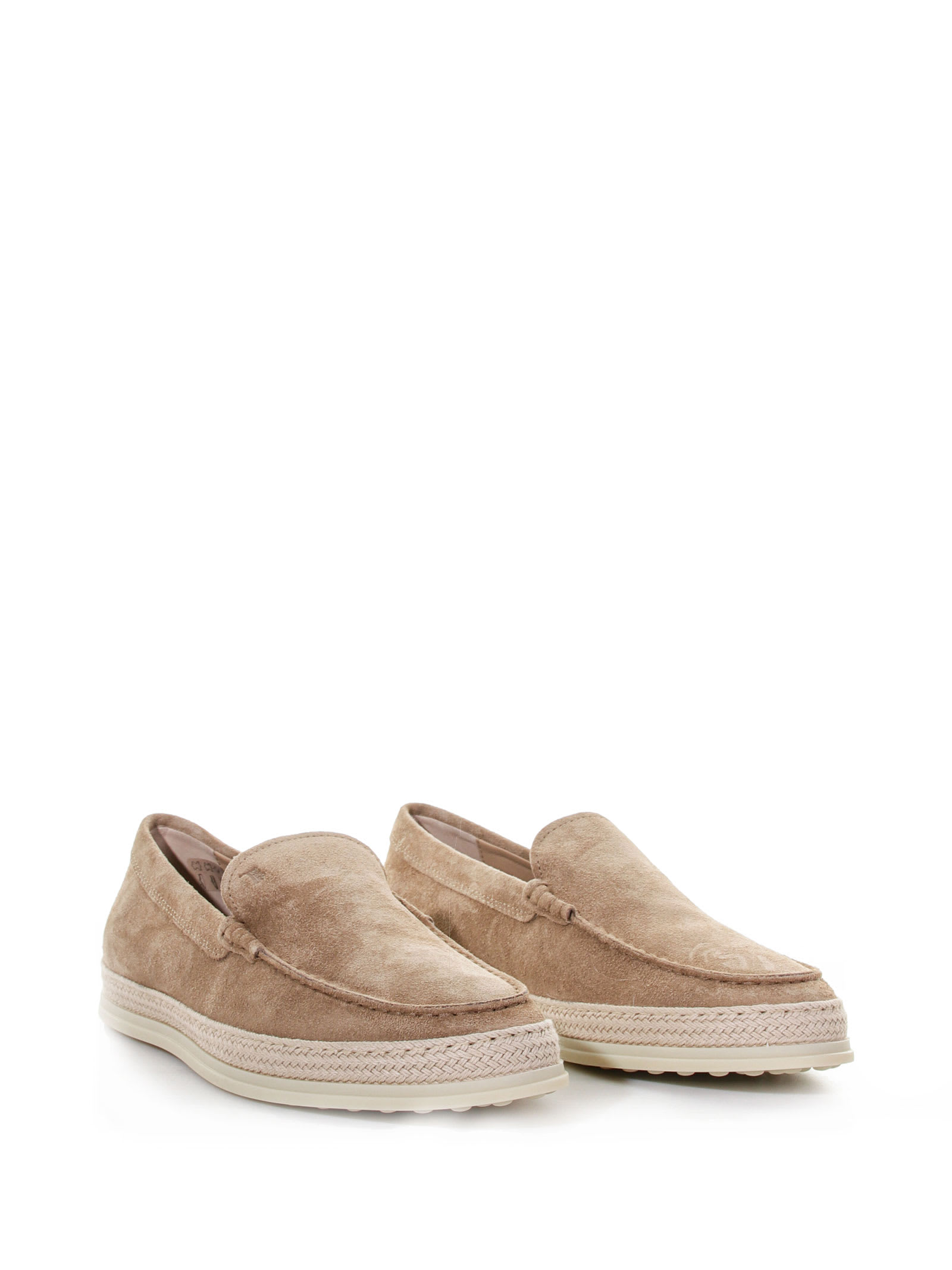 Tod's Round Toe Slip-on Loafers In Miele