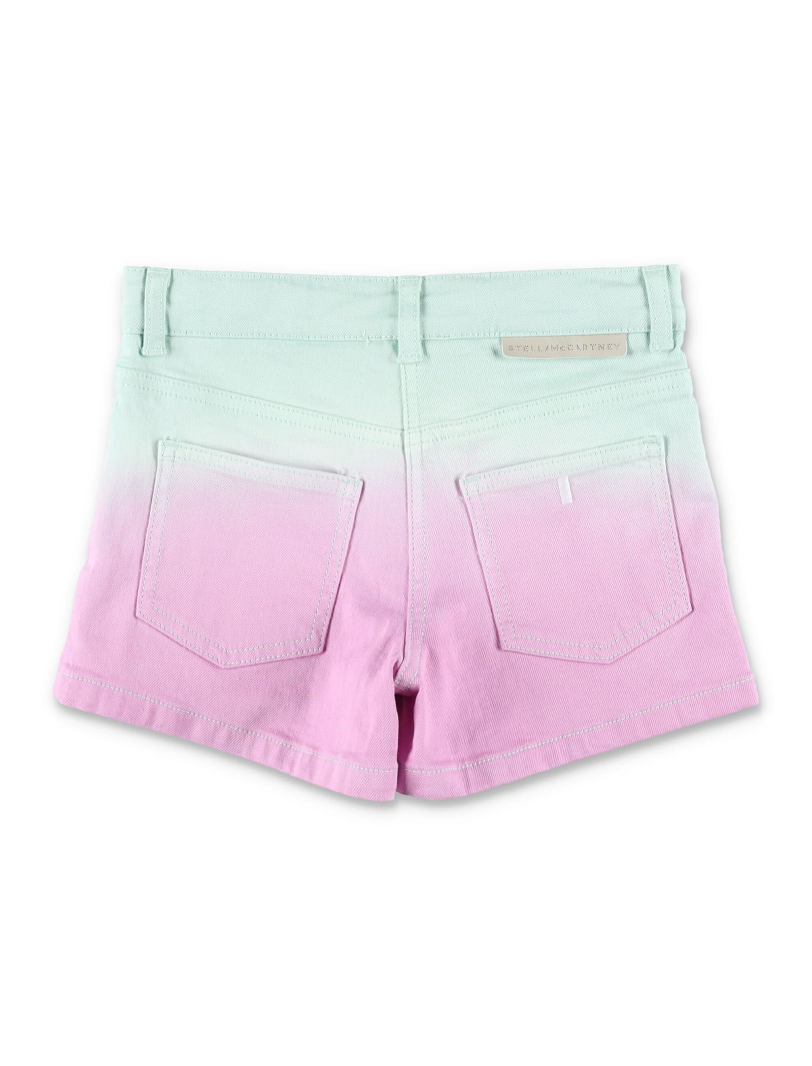 Shop Stella Mccartney Ombré Denim Shorts In Multicolor