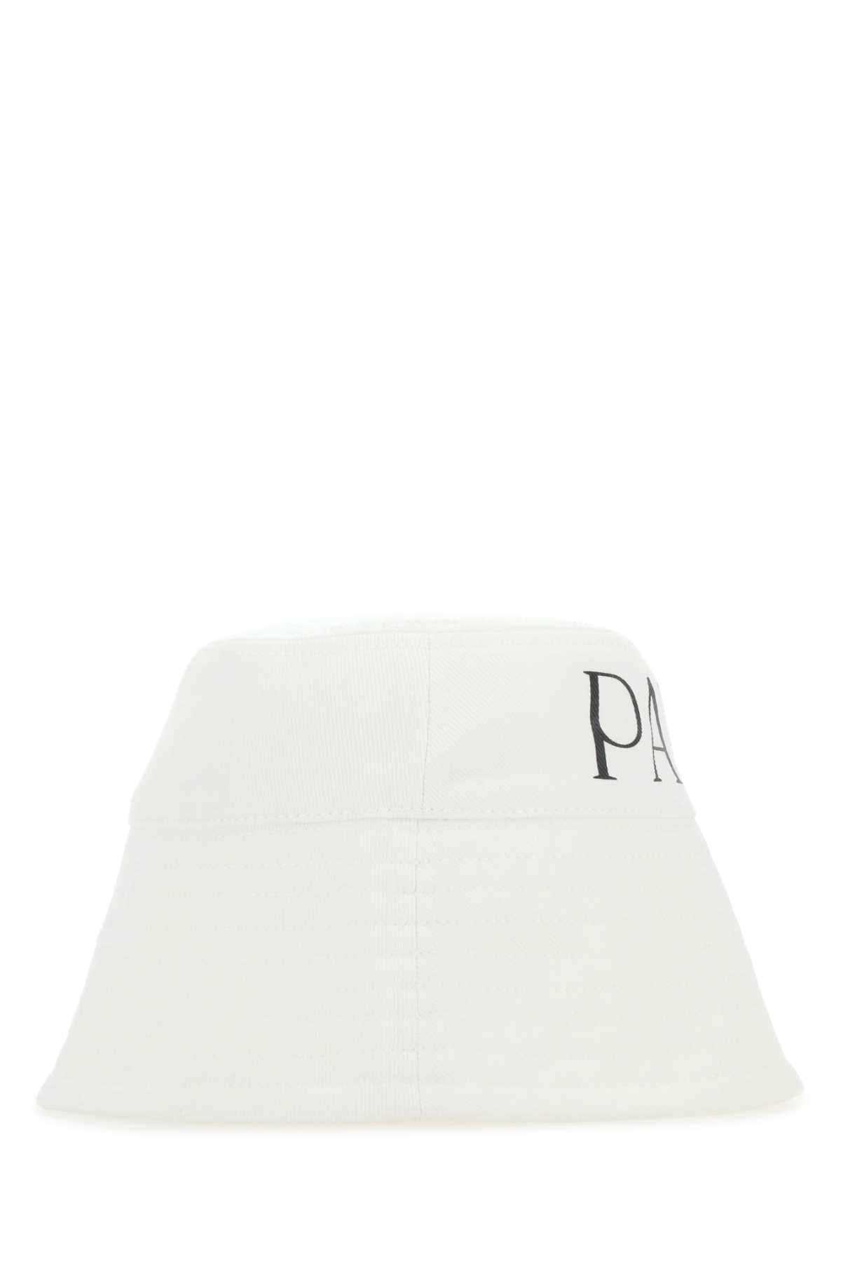 Shop Patou White Canvas Hat In 001w