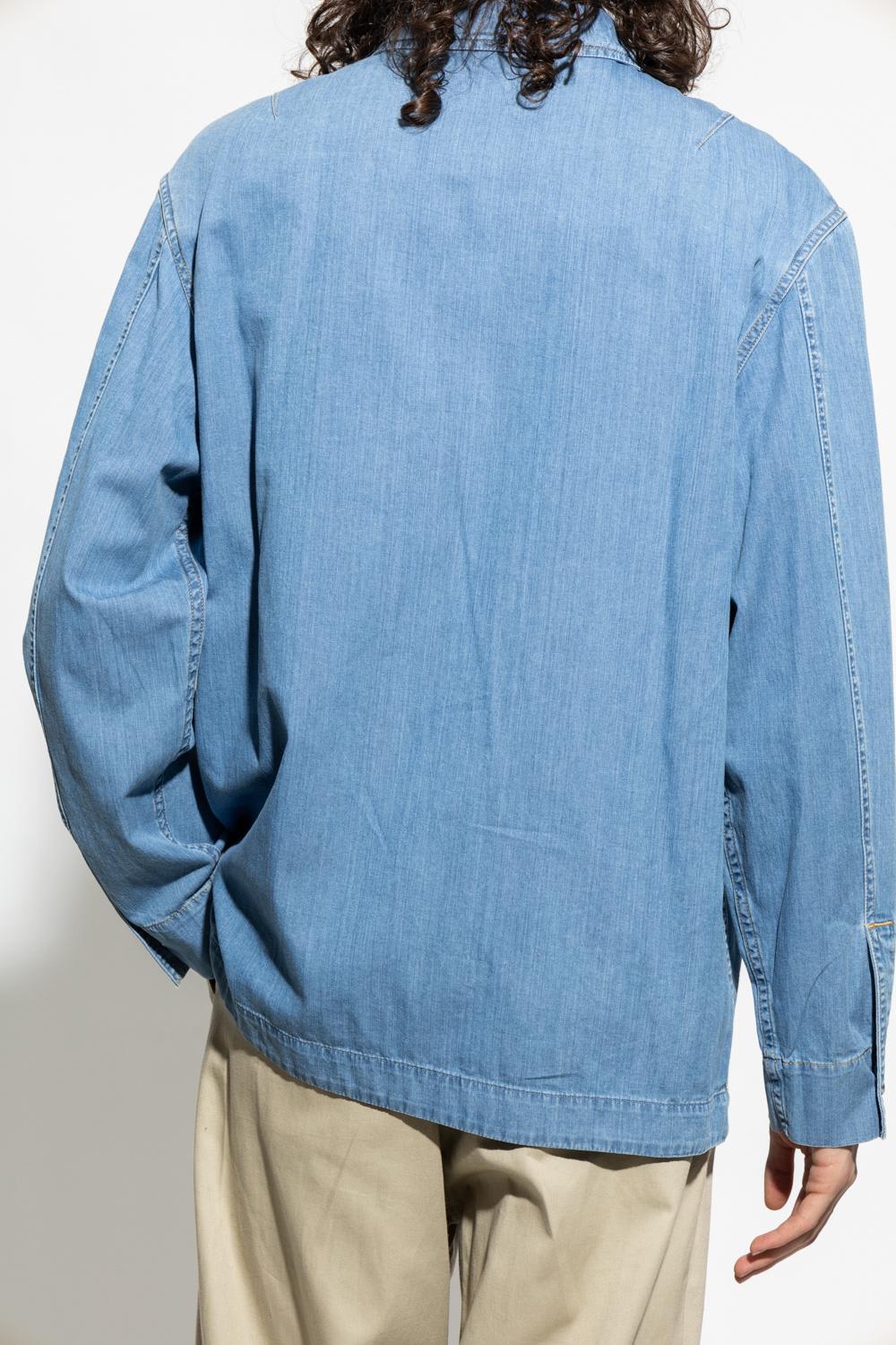 Shop Lanvin Denim Shirt In Light Blue