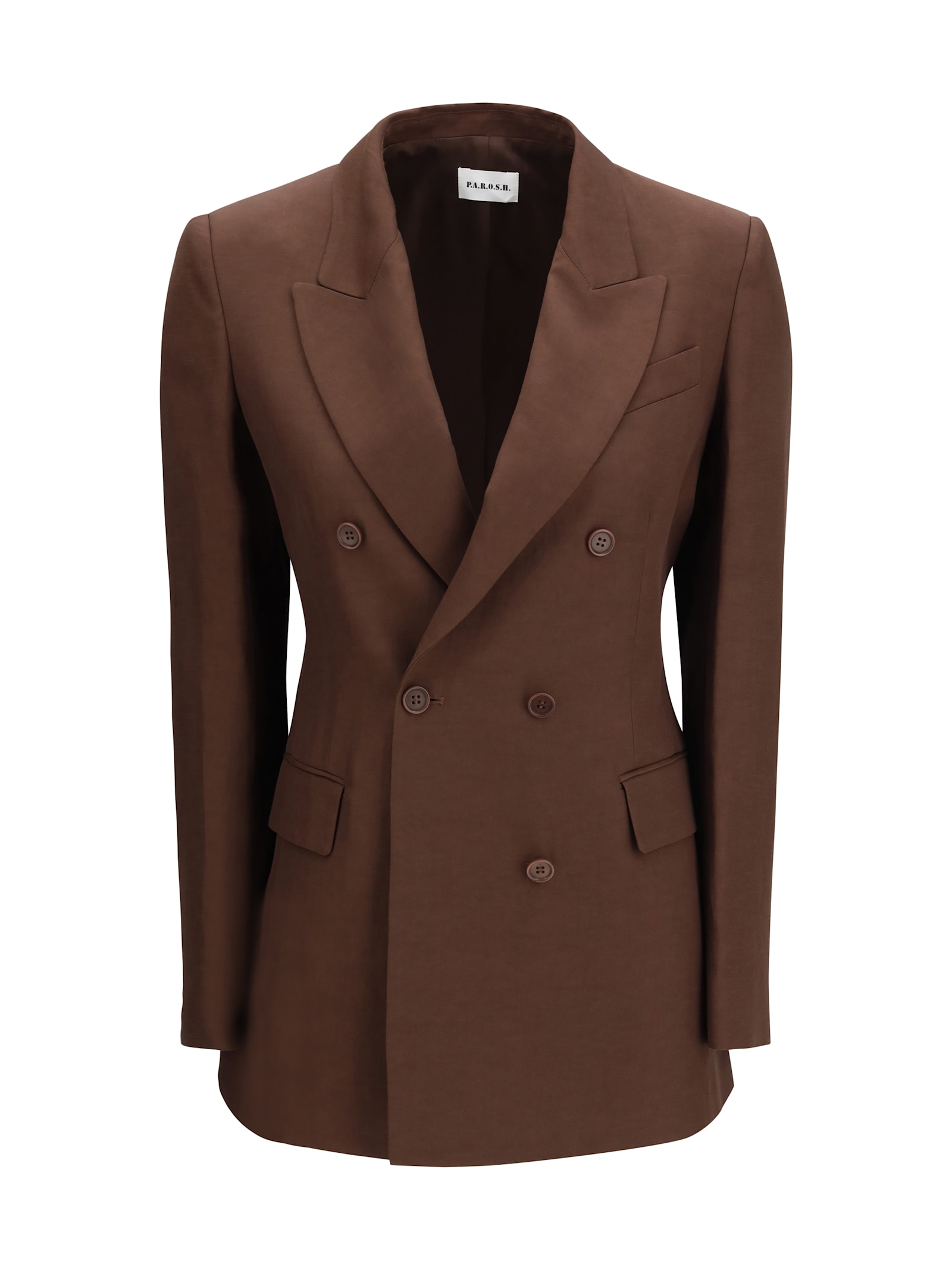 P.a.r.o.s.h Double-breasted Blazer In A Ribbed Fabric