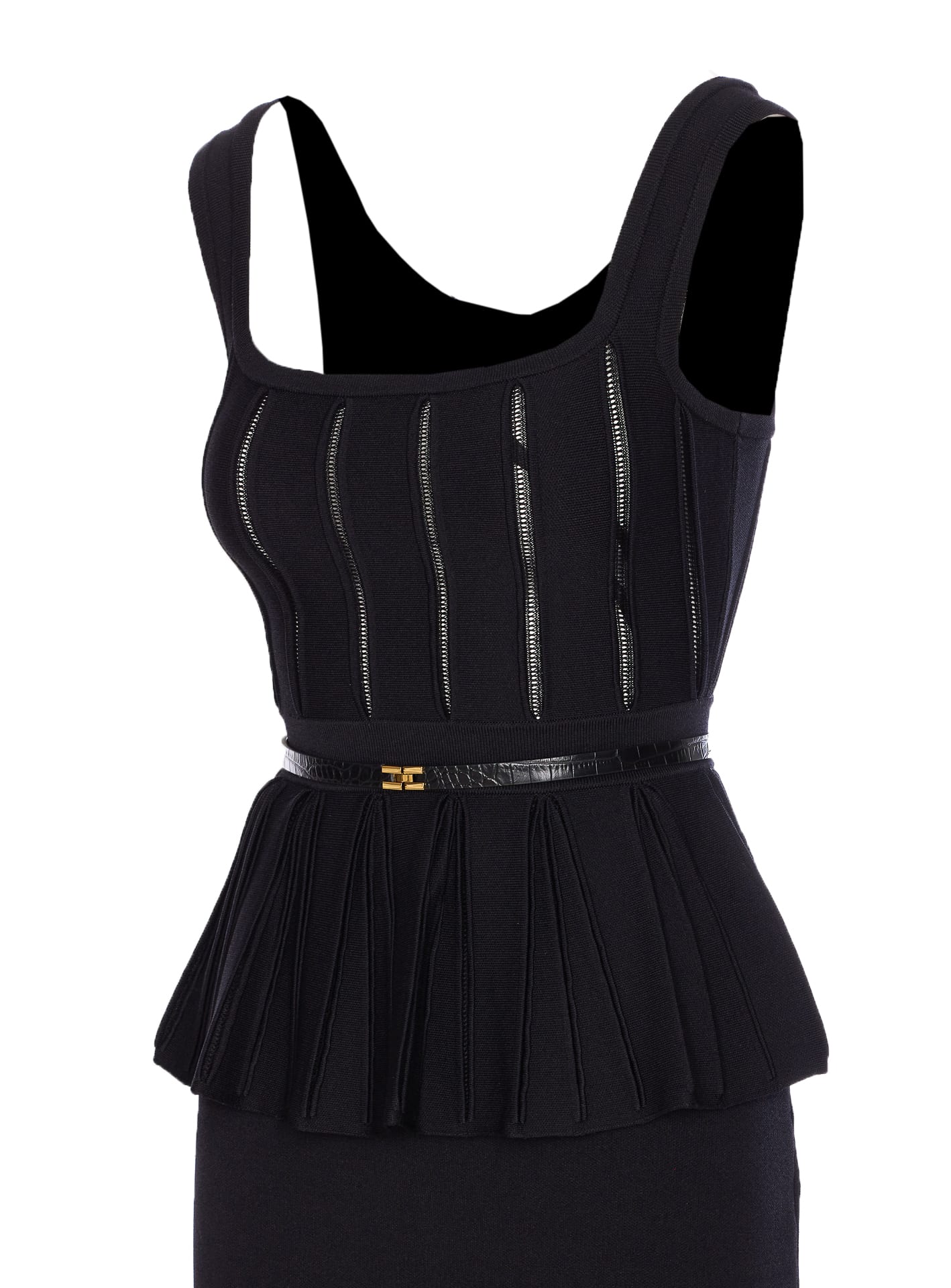 Elisabetta Franchi Midi Dress In Black