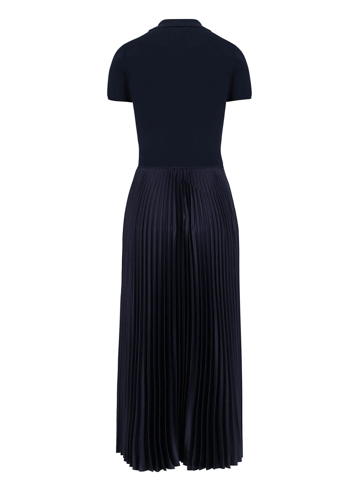 Polo Ralph Lauren Short Sleeve Dress Featuring Pleated Skirt In Blue