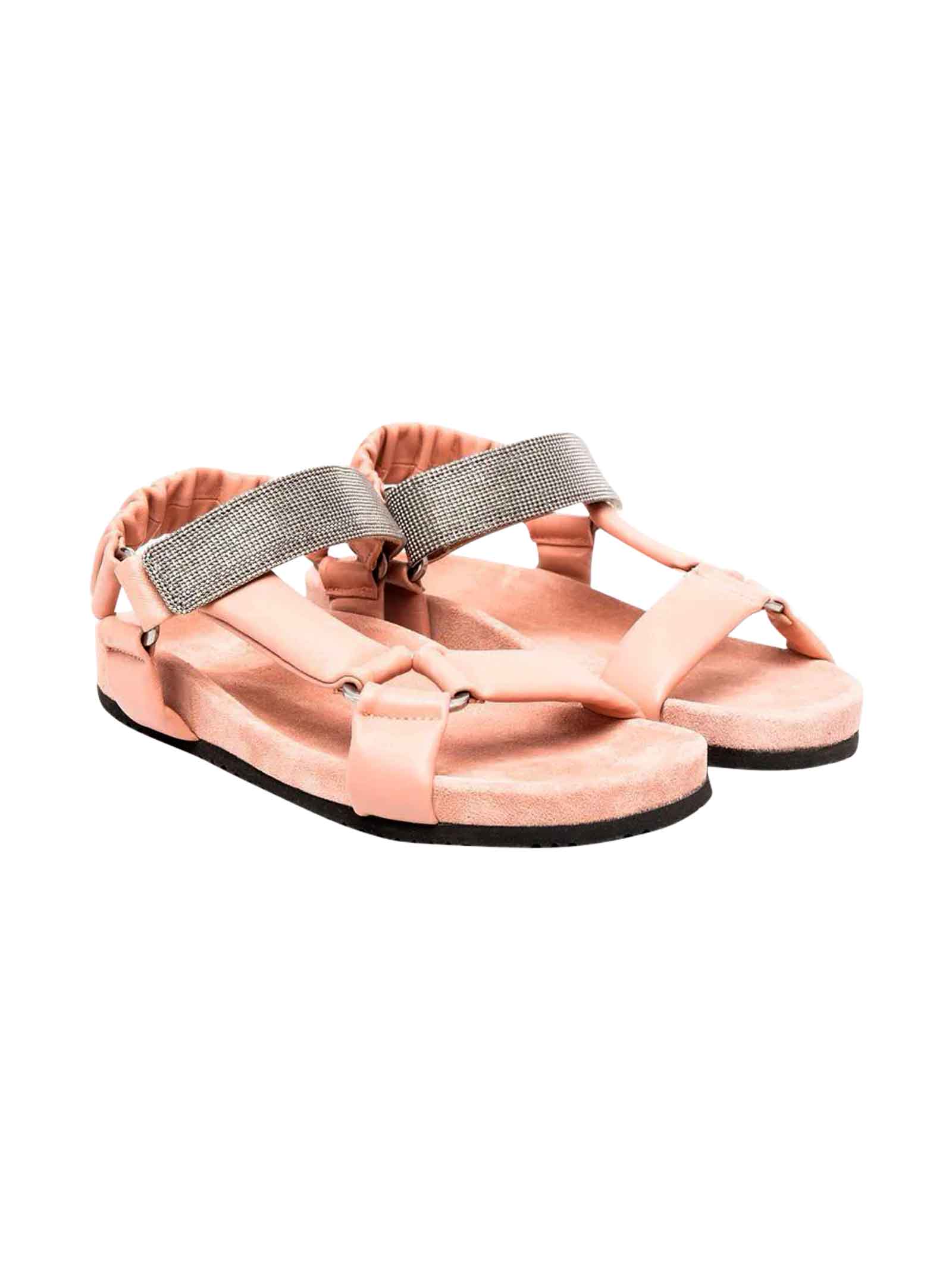 Brunello Cucinelli Pink Teen Girl Sandals