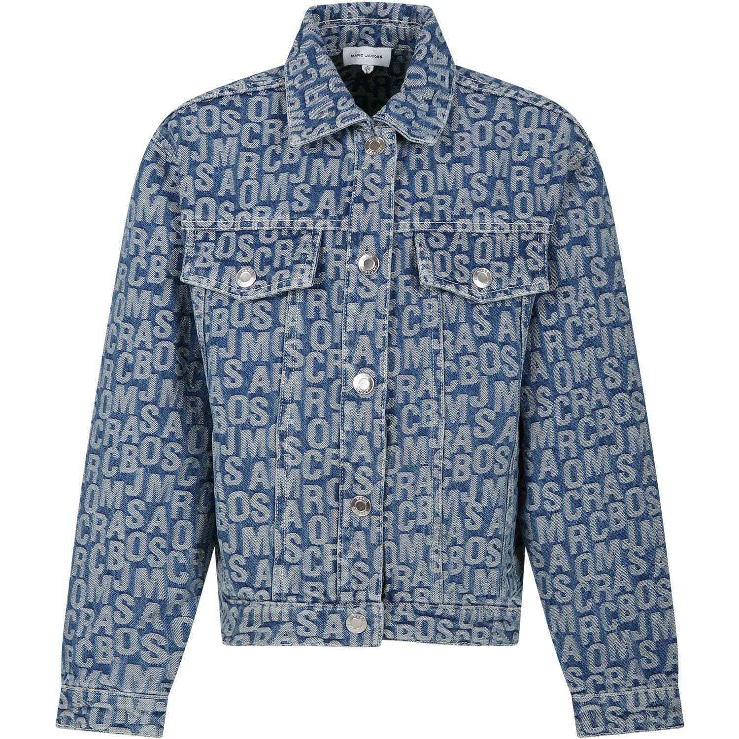 Marc Jacobs Denim Jacket For Kids With All-over Logo