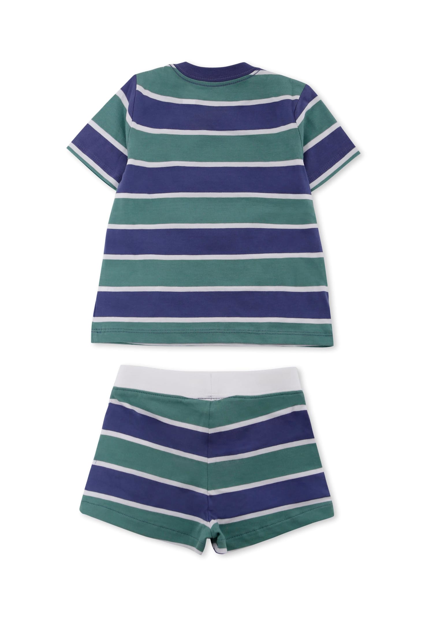 Ralph Lauren Blue Suit For Baby Boy With Polo Bear In Brown