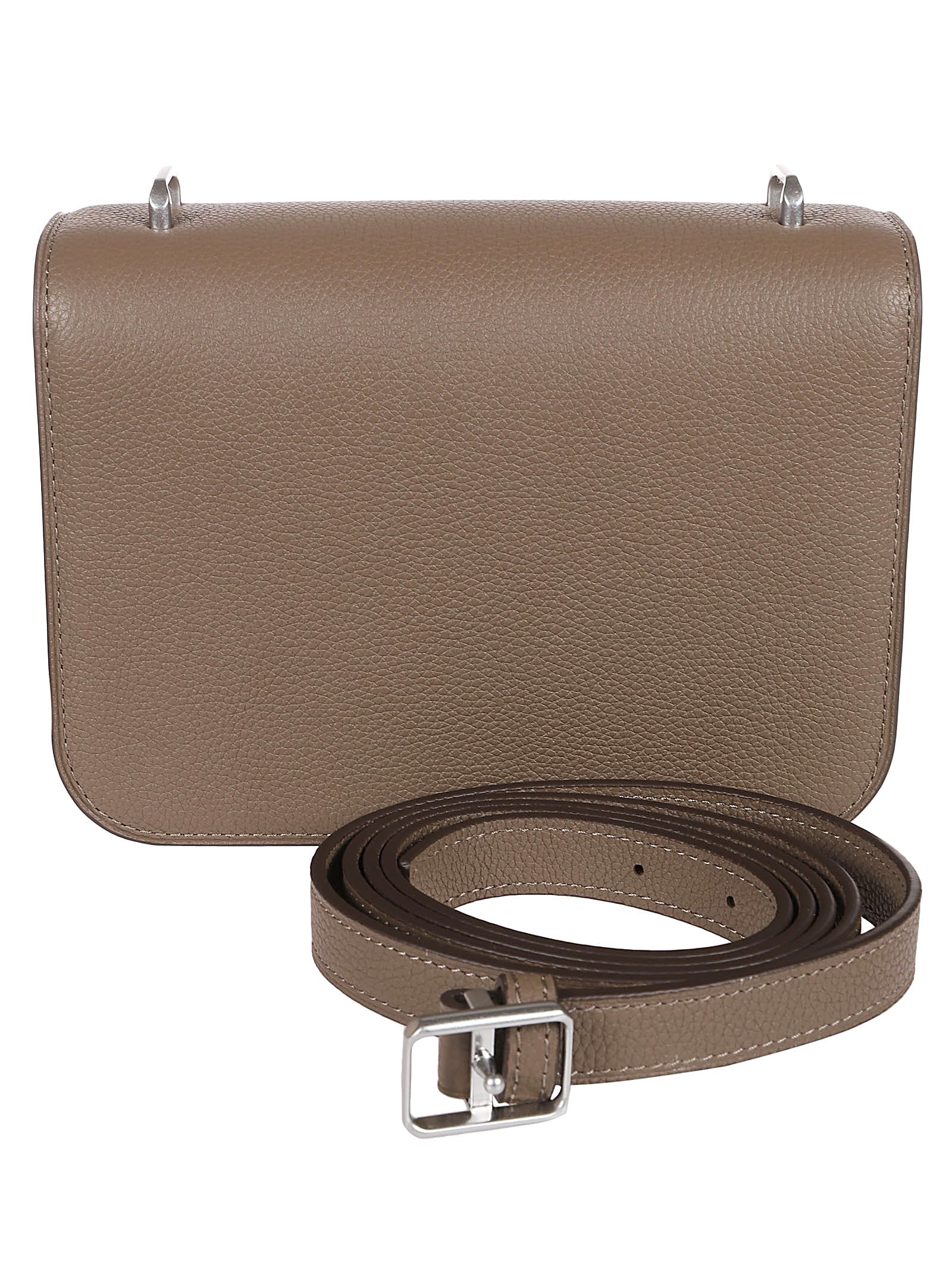 Shop Tory Burch Small Eleanor Pebbled Convertible Shoulder Bag In Wild Mushroom