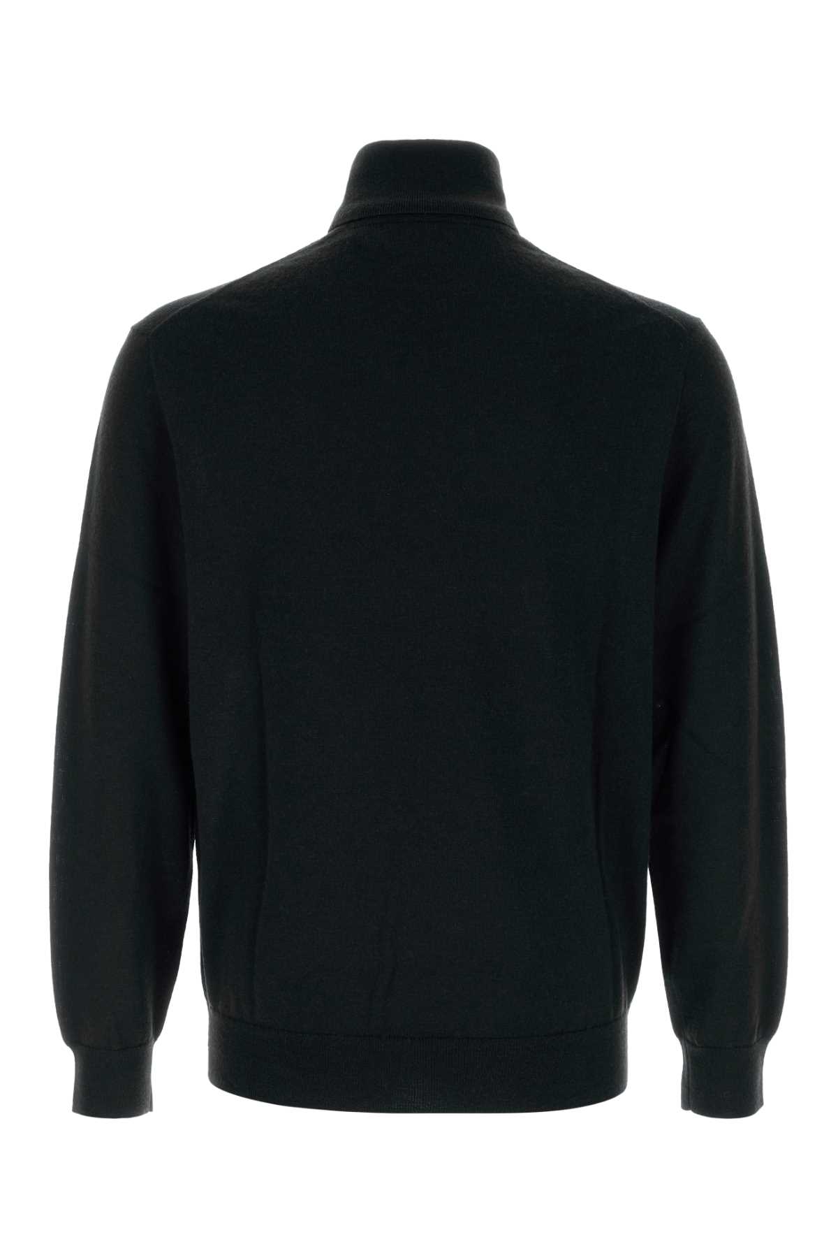 Shop Polo Ralph Lauren Black Wool Sweater In Poloblack