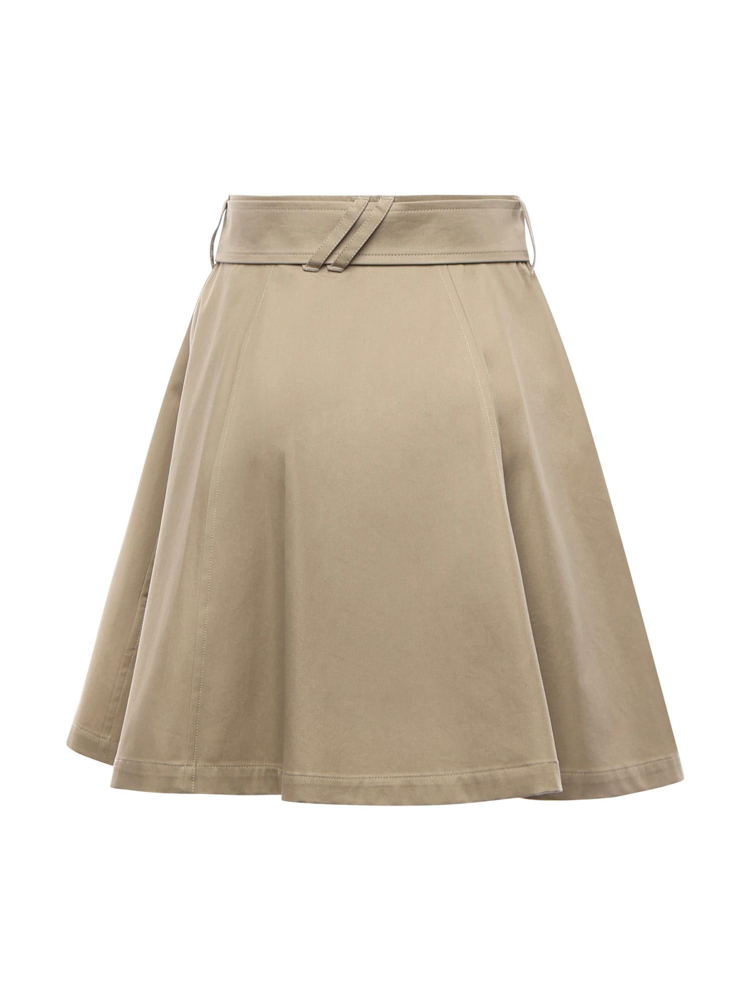 Burberry Cotton Gabardine Trench Miniskirt In Neutral