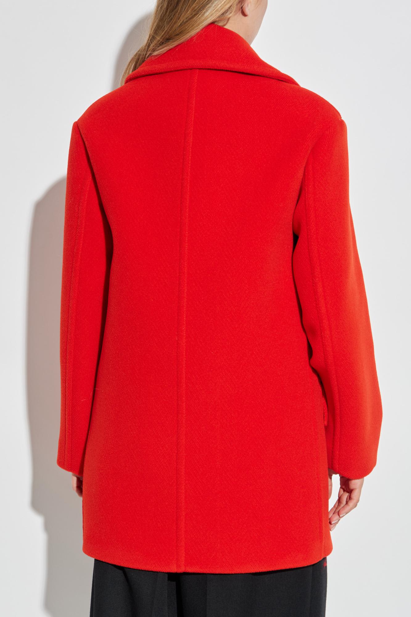 Jil Sander Wool Coat In Animal Print