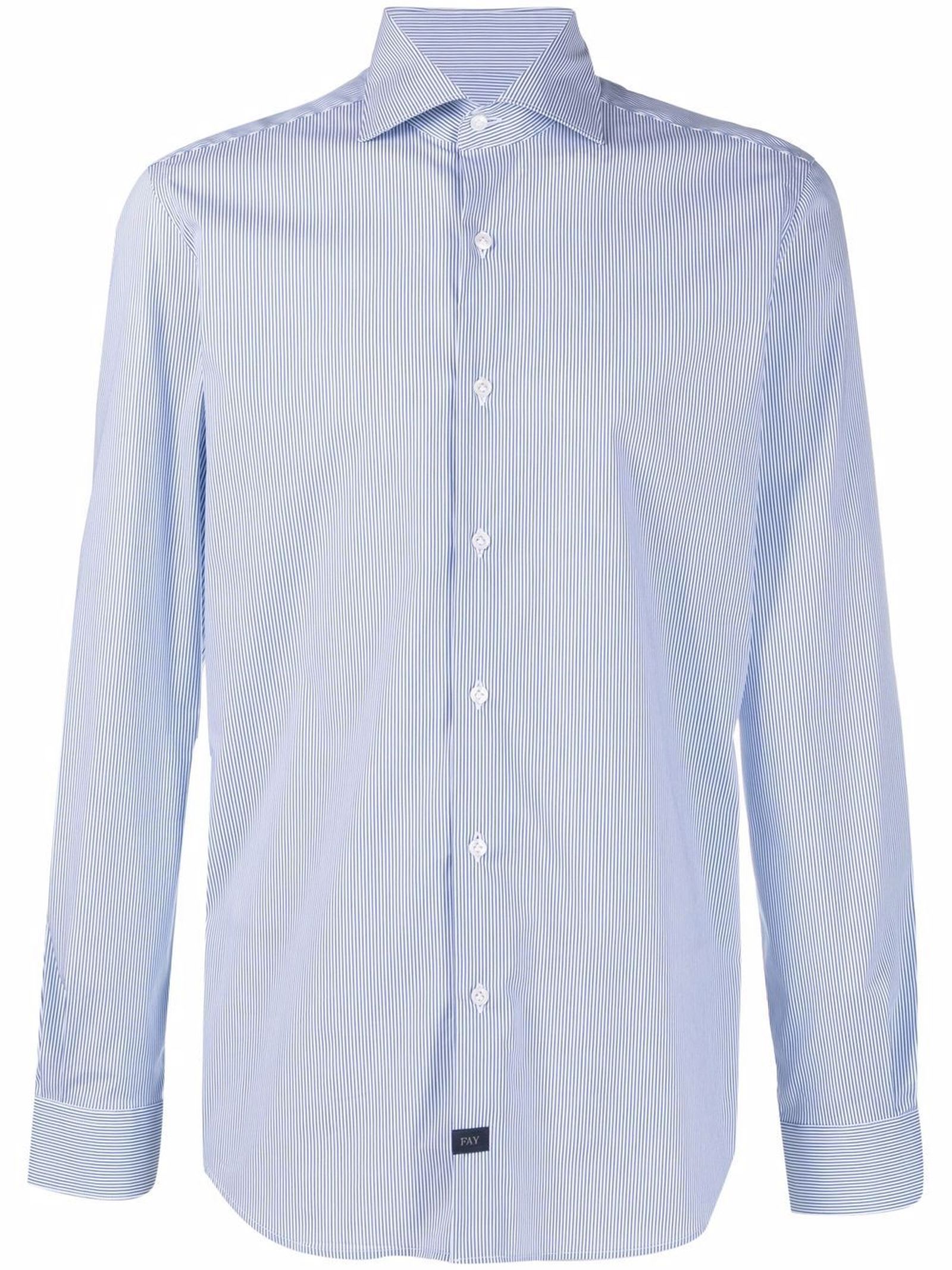 Fay Light Blue Cotton-blend Shirt