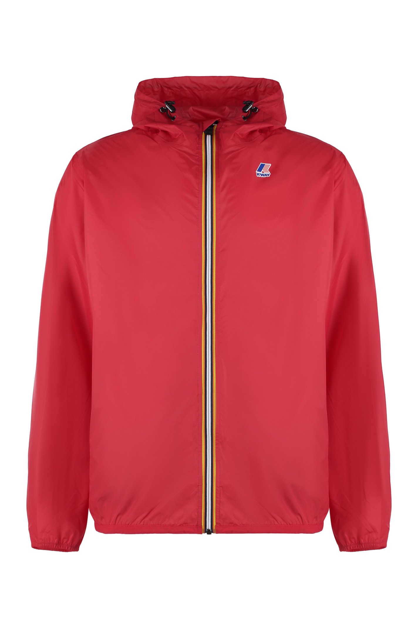 K-way The True 3.0 Claude Hooded Nylon Jacket In Red