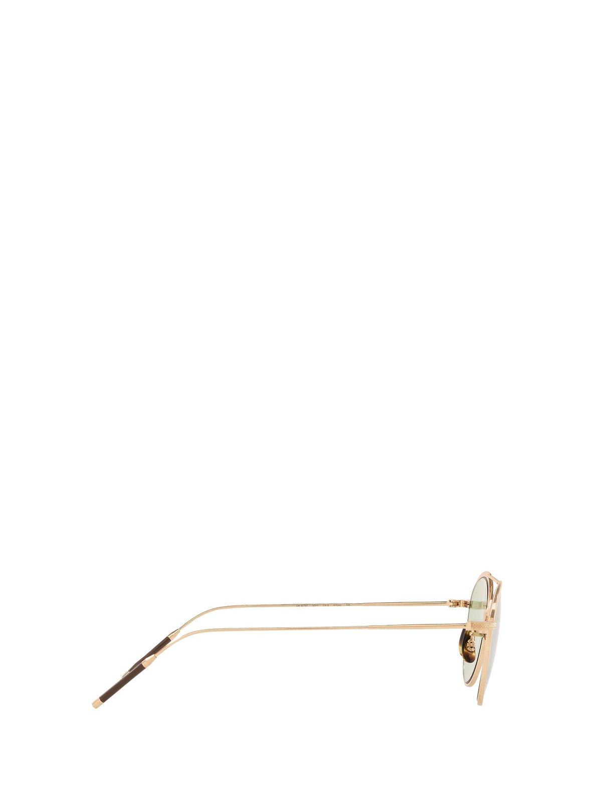 Shop Oliver Peoples Tk-2 Round Frame Sunglasses In 5311