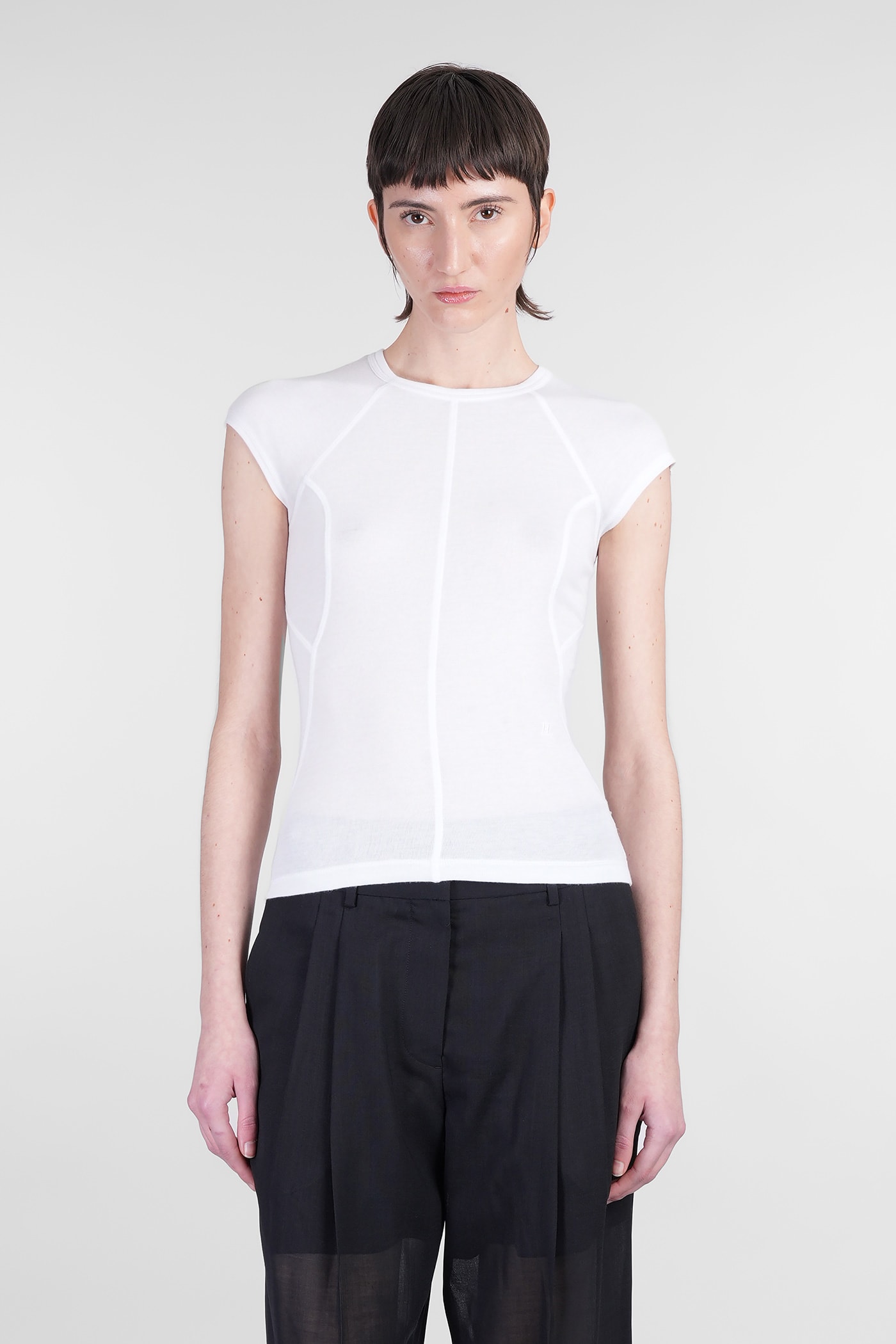 Helmut Lang Slim Fit Sheer Cap Sleeve T-shirt
