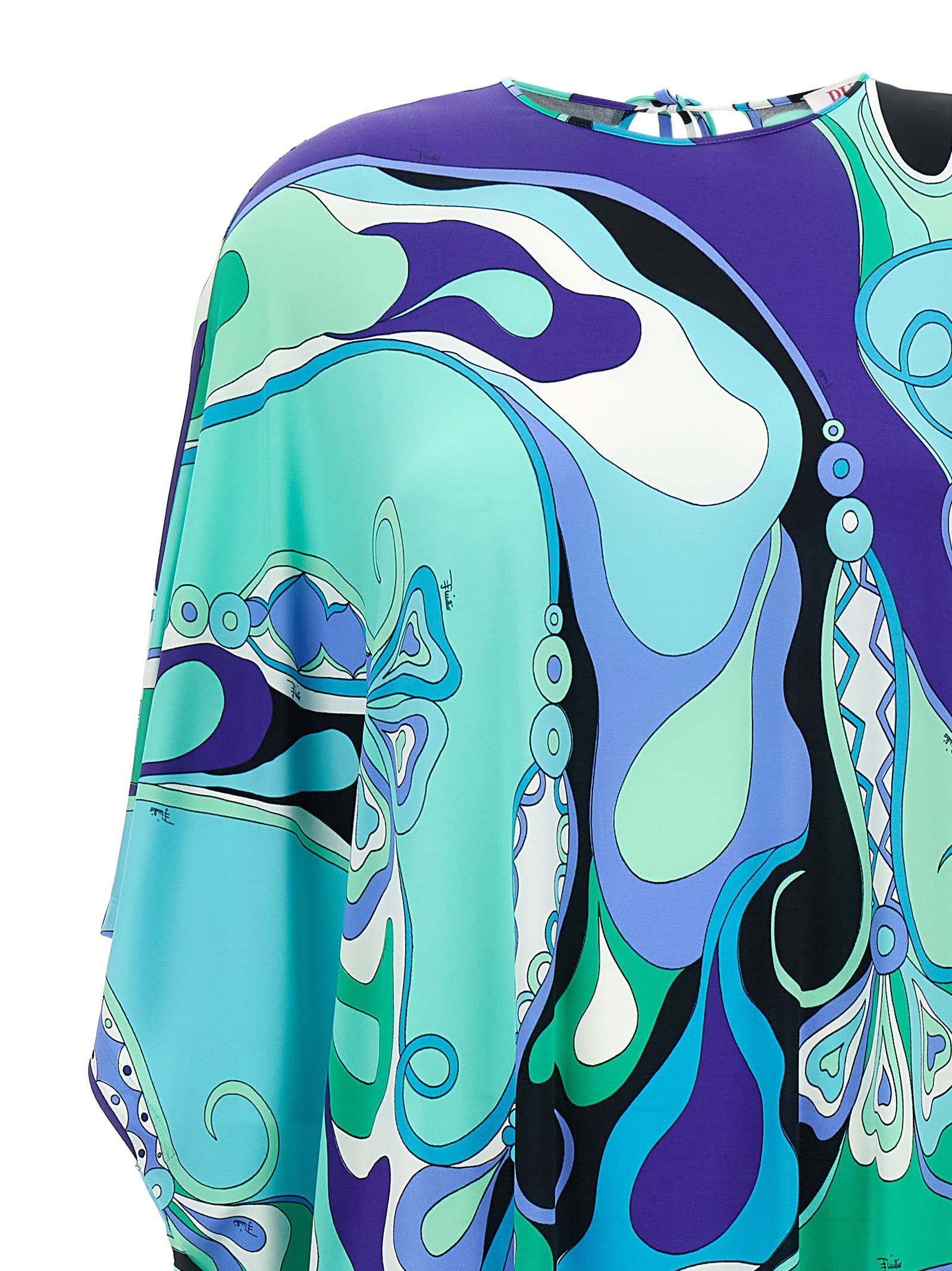 Pucci Women Orchidee Print Stretch Jersey Caftan