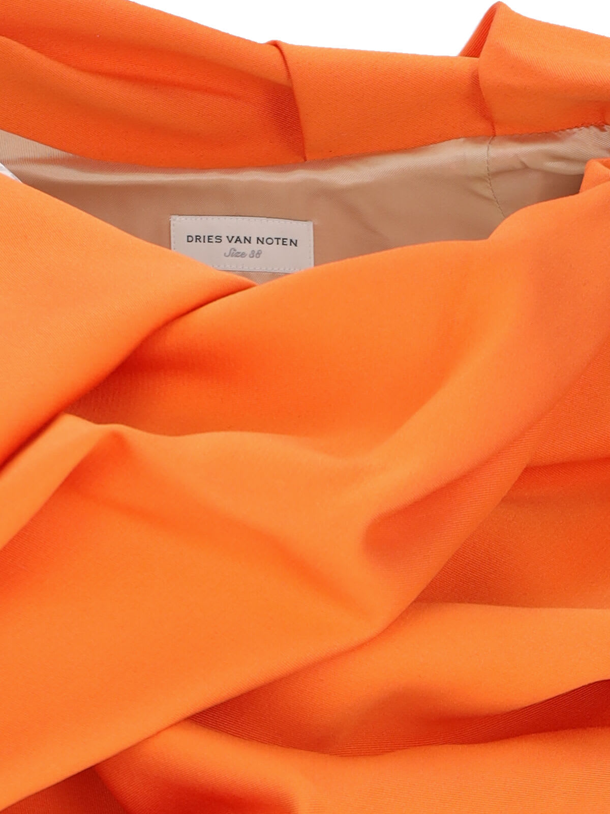 Dries Van Noten Draped Top In Orange Fabric Draped Design In Orange