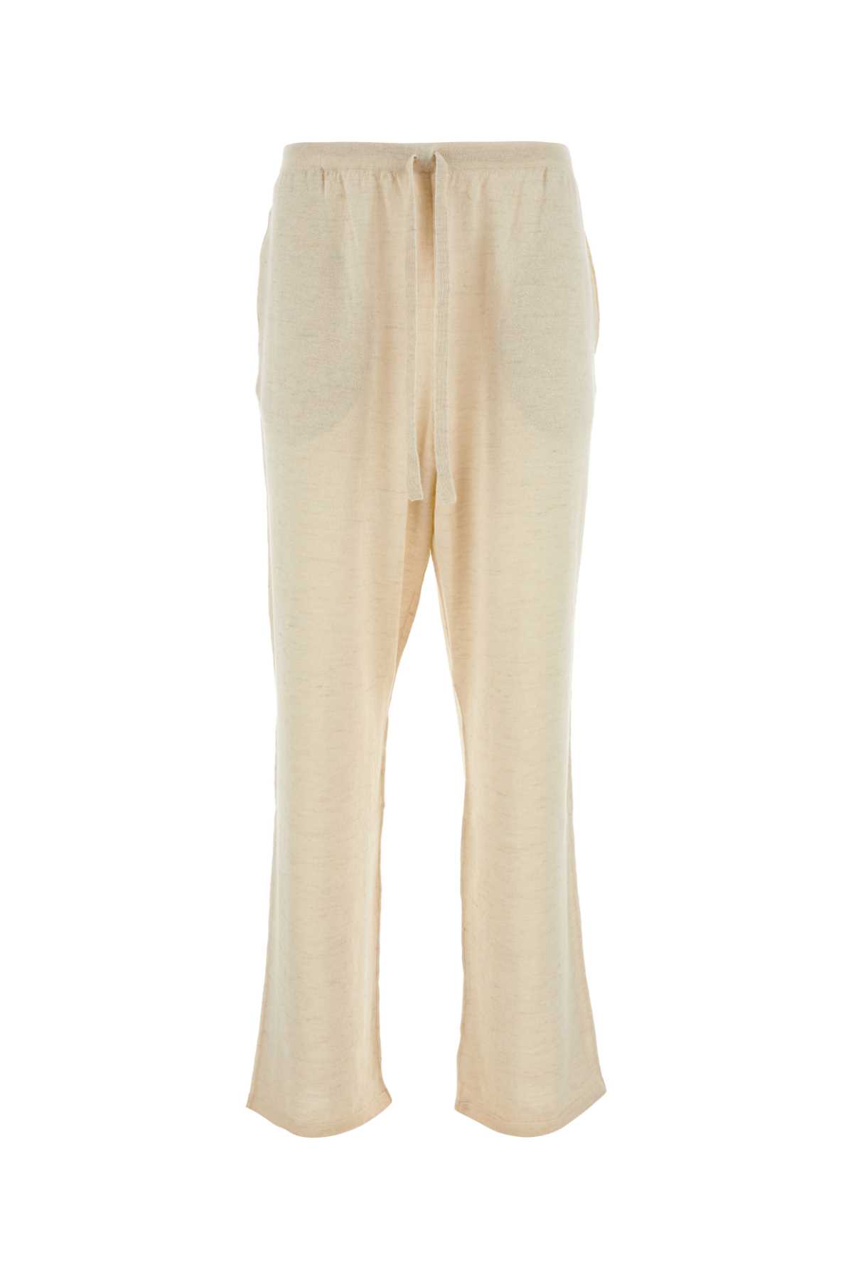 Shop The Row Ivory Llama Blend Darvi Wide-leg Pant In Seashell