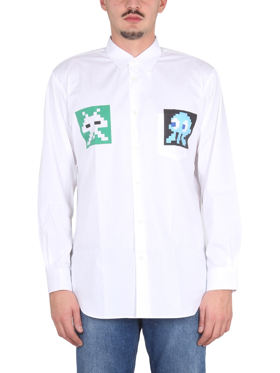 Shop Comme Des Garçons Shirt Regular Fit Shirt In White