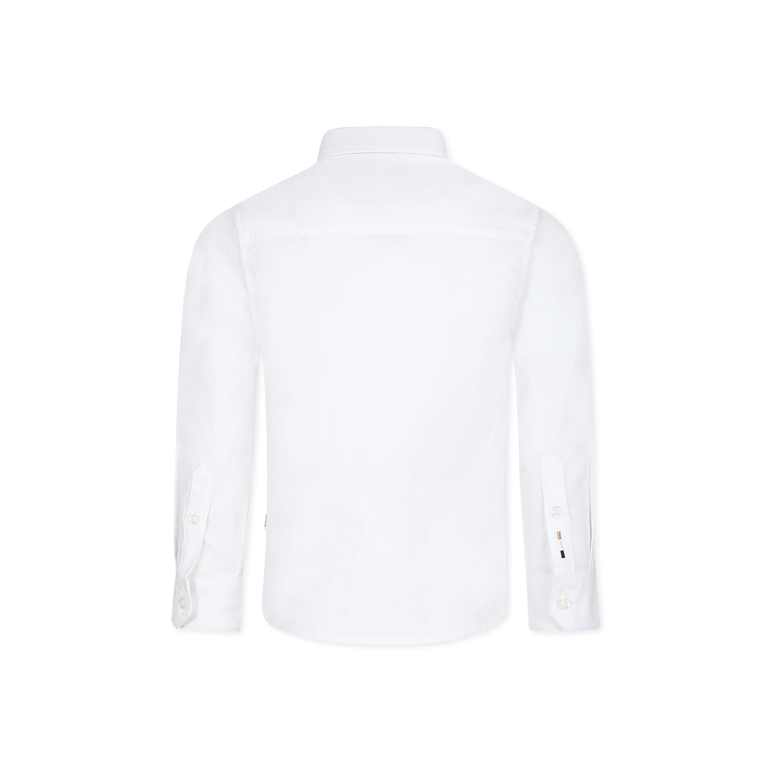 Shop Hugo Boss White Shirt For Boy With Logo