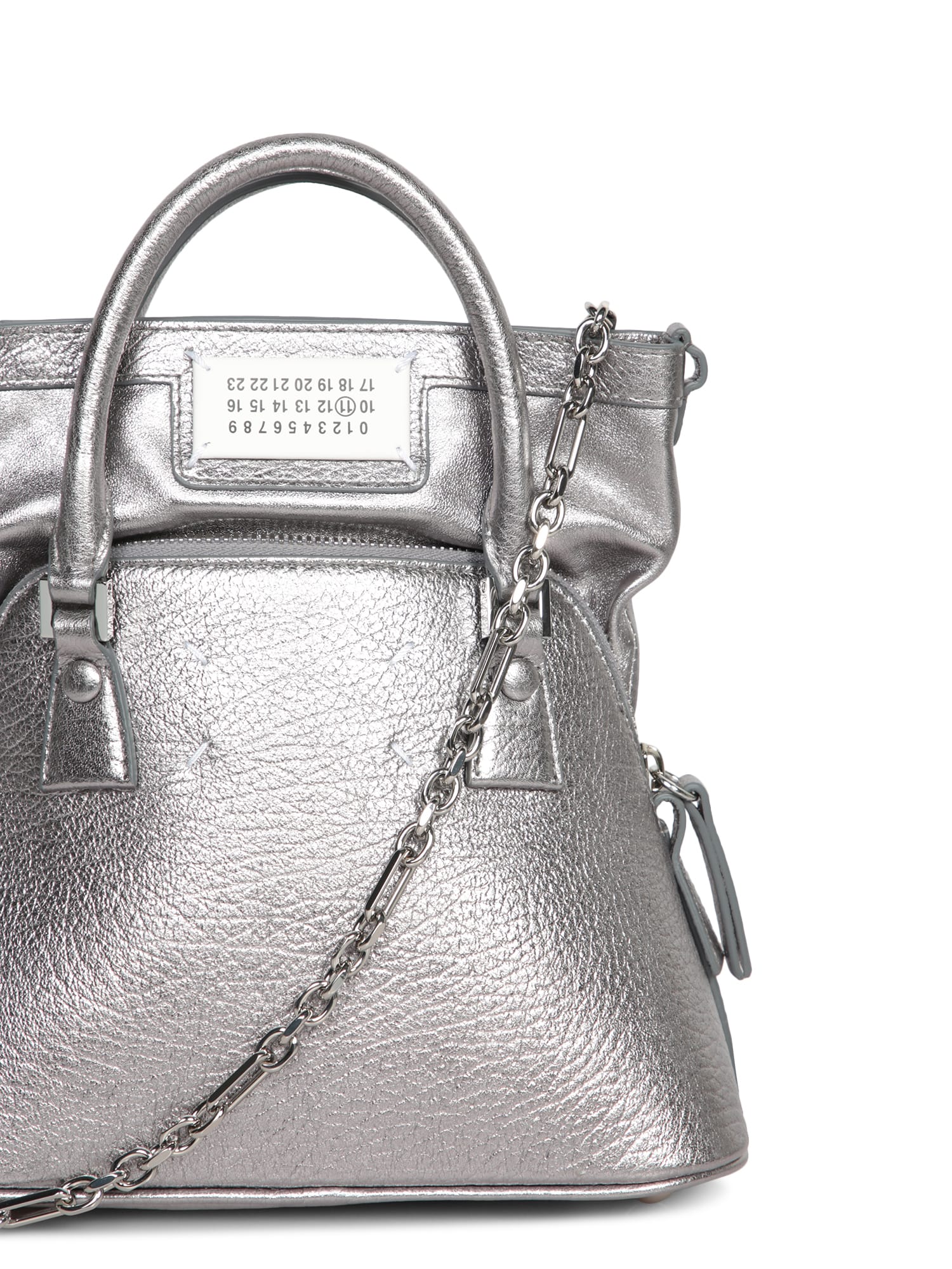 Shop Maison Margiela 5ac Classique Micro Handbag In Metallic