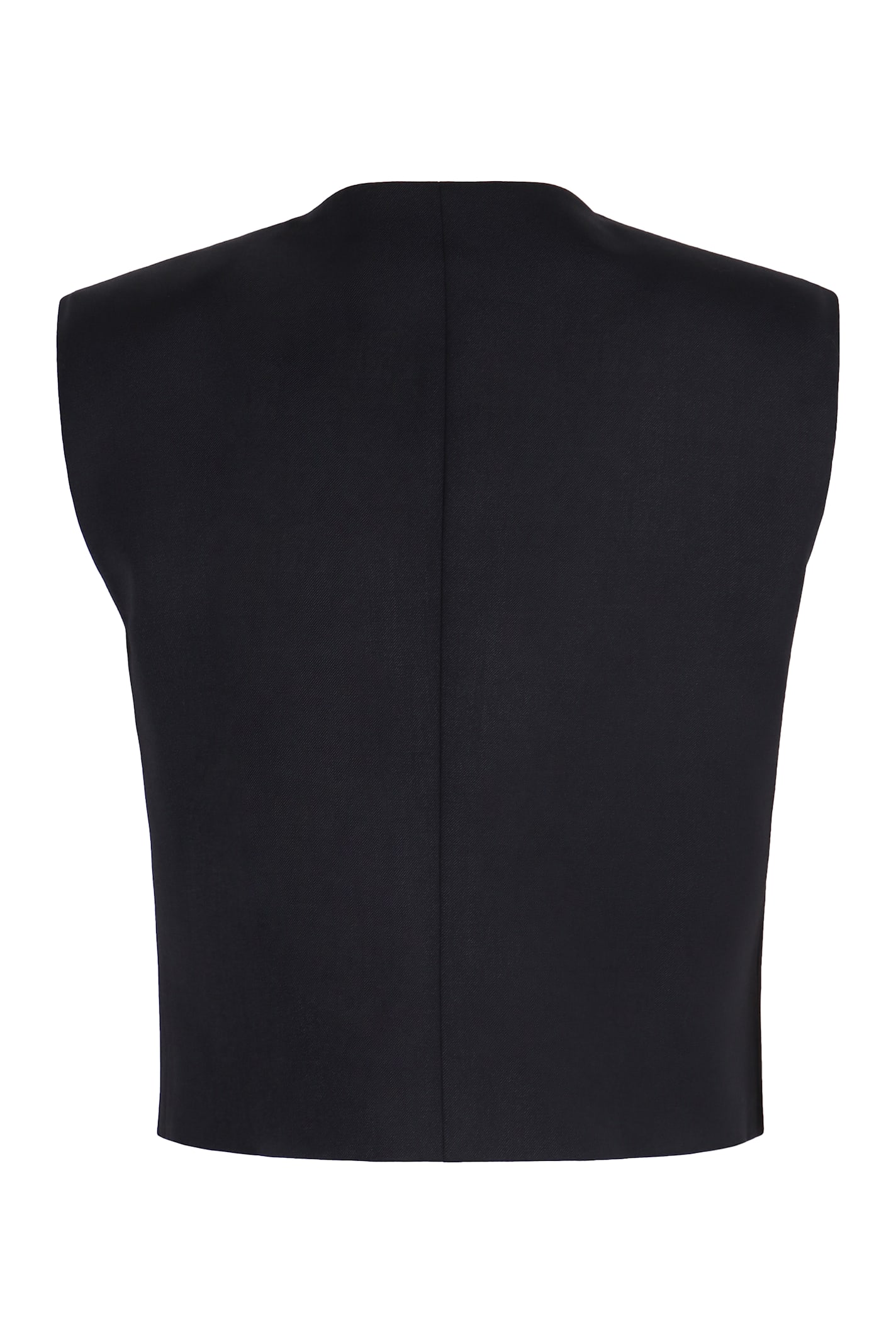 P.a.r.o.s.h Structured Sleeveless Gilet With Three-button Closure In Black