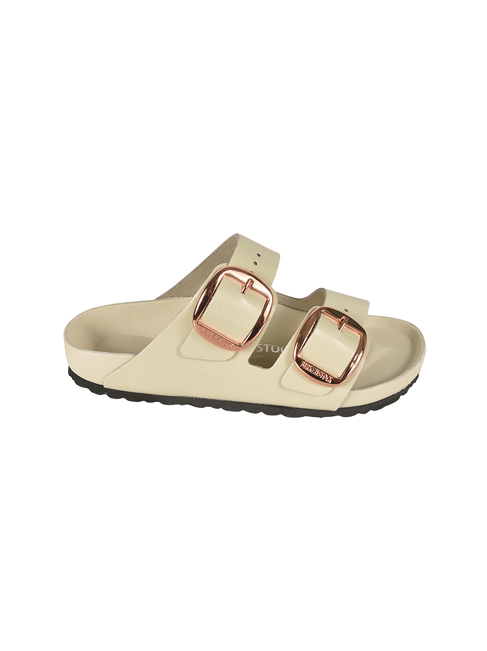 Birkenstock Big Buckle Double Strap Sandals In Dove Grey